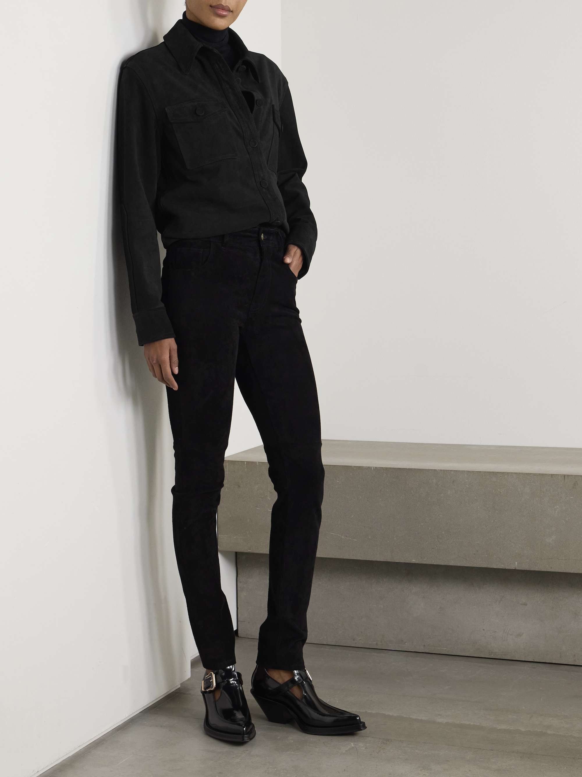 Irene suede shirt view