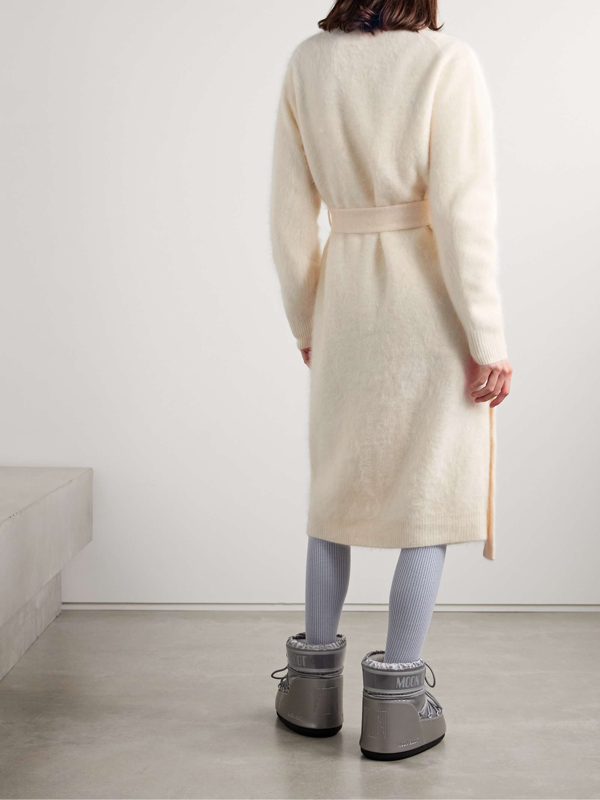 Grizzly belted brushed-cashmere coat view