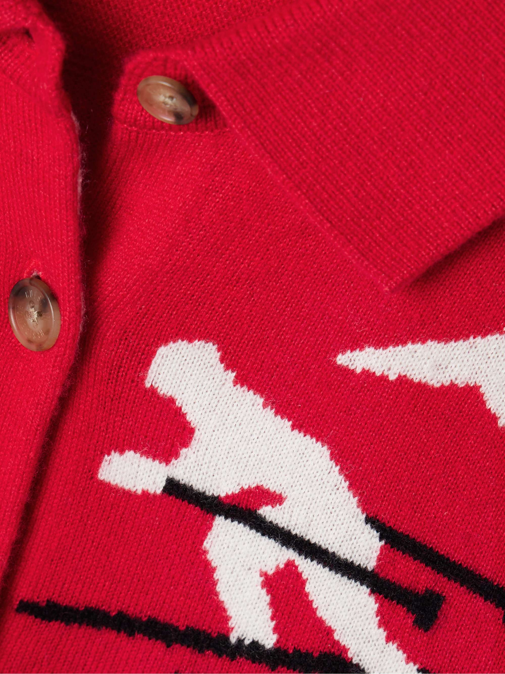 Downhill wool and cashmere-blend jacquard cardigan view