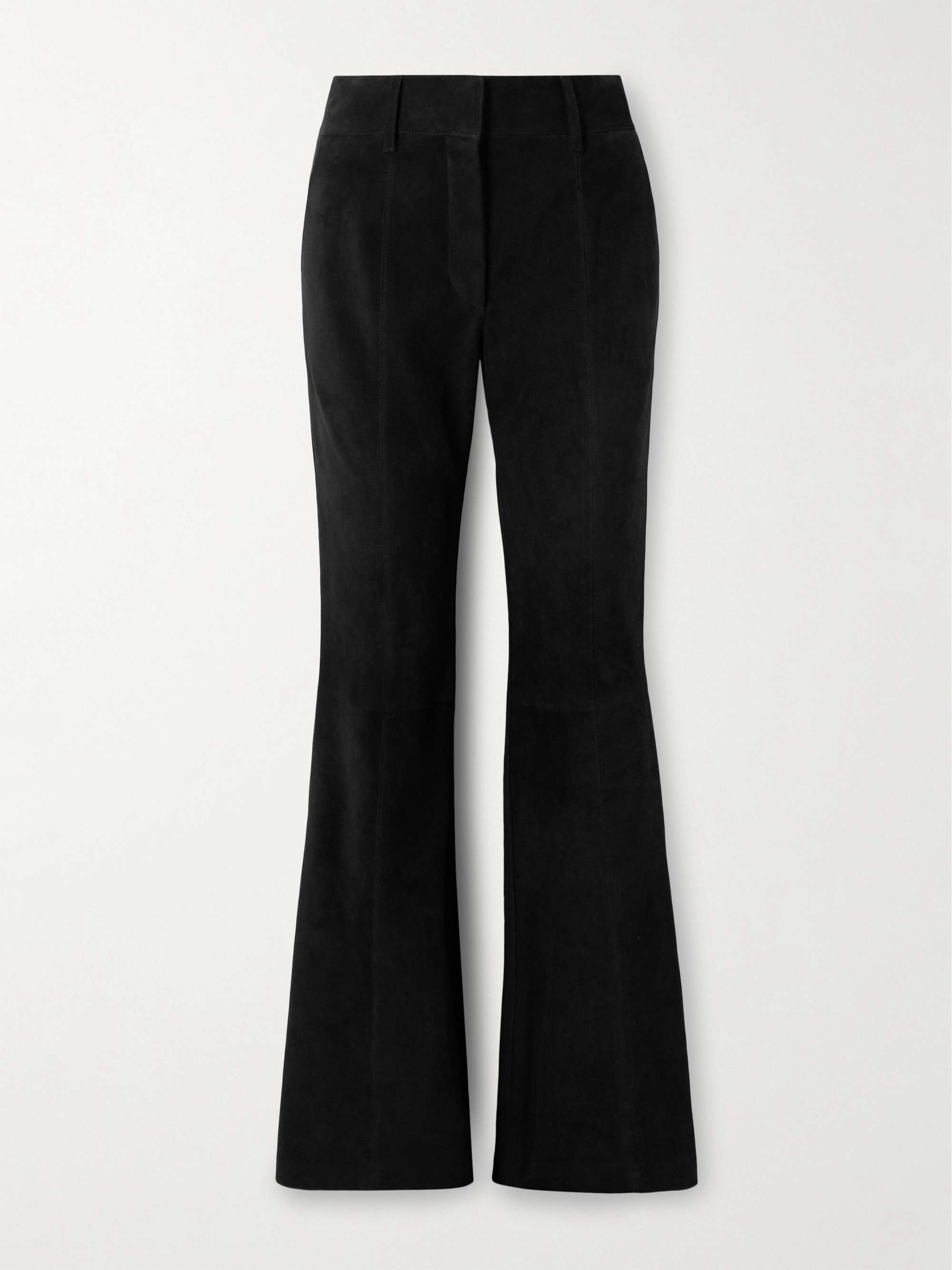 Rhein paneled suede flared pants view
