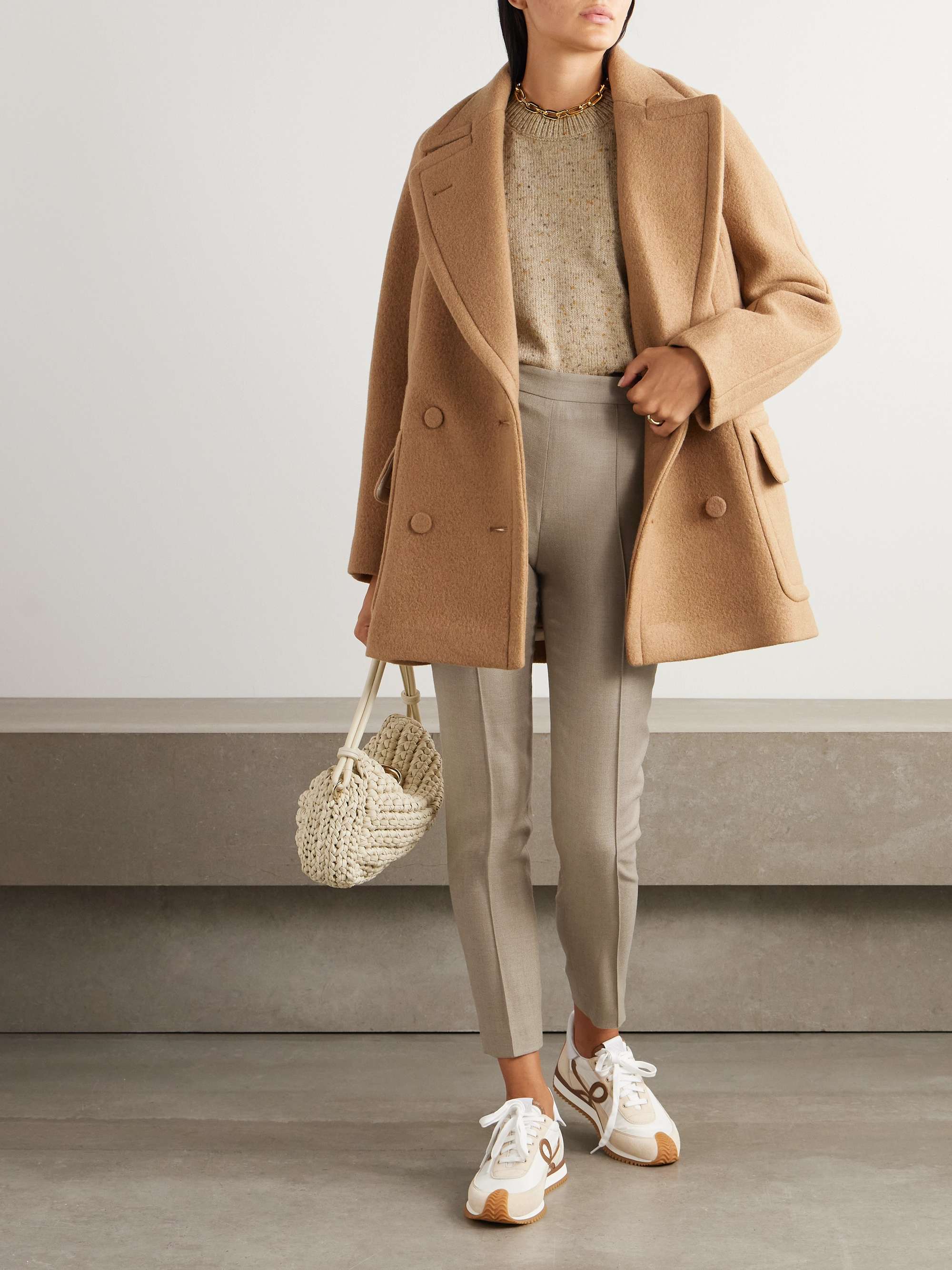 Mick pleated cashmere skinny pants view