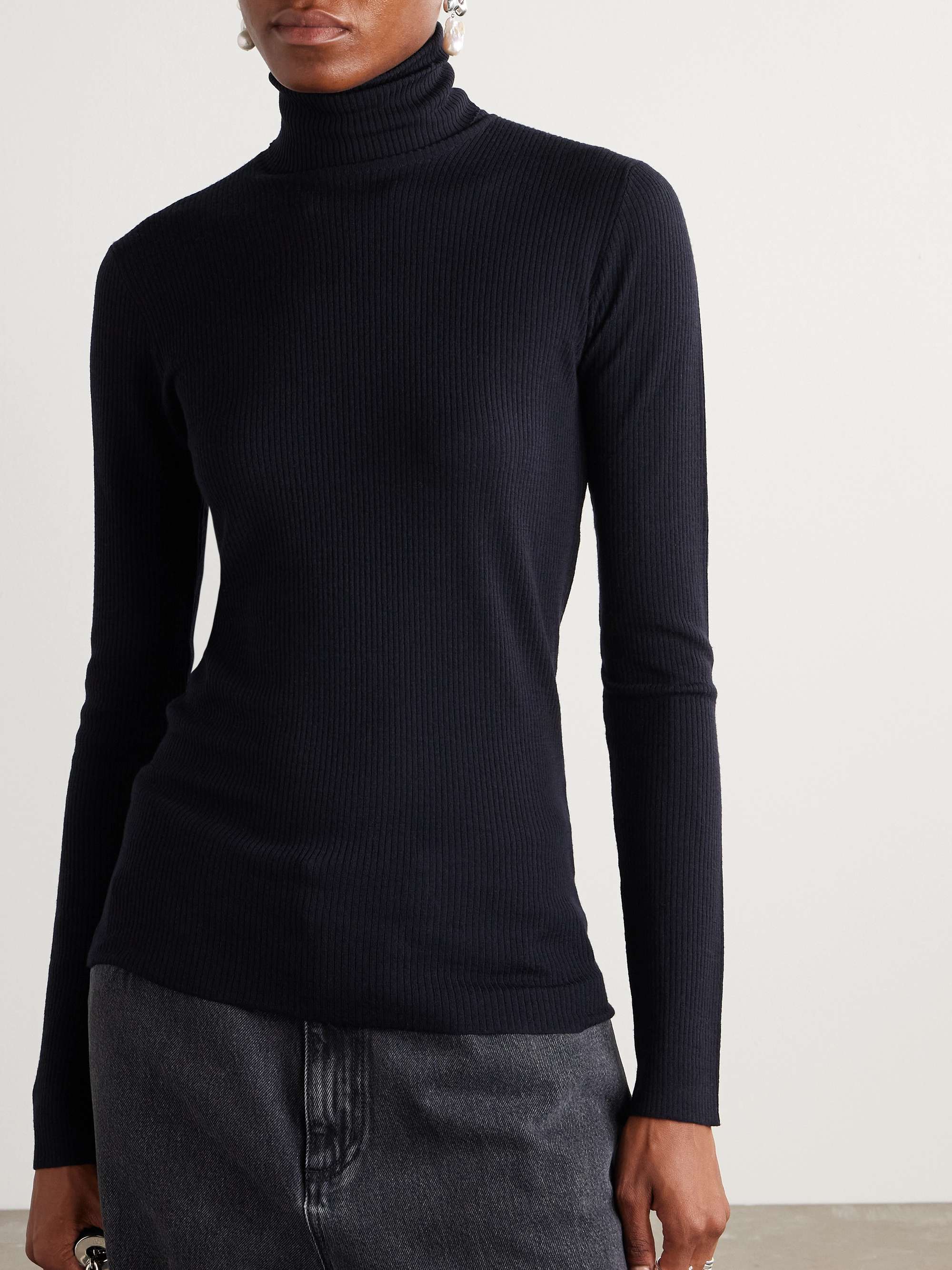 Taupo ribbed-knit wool tutleneck sweater view
