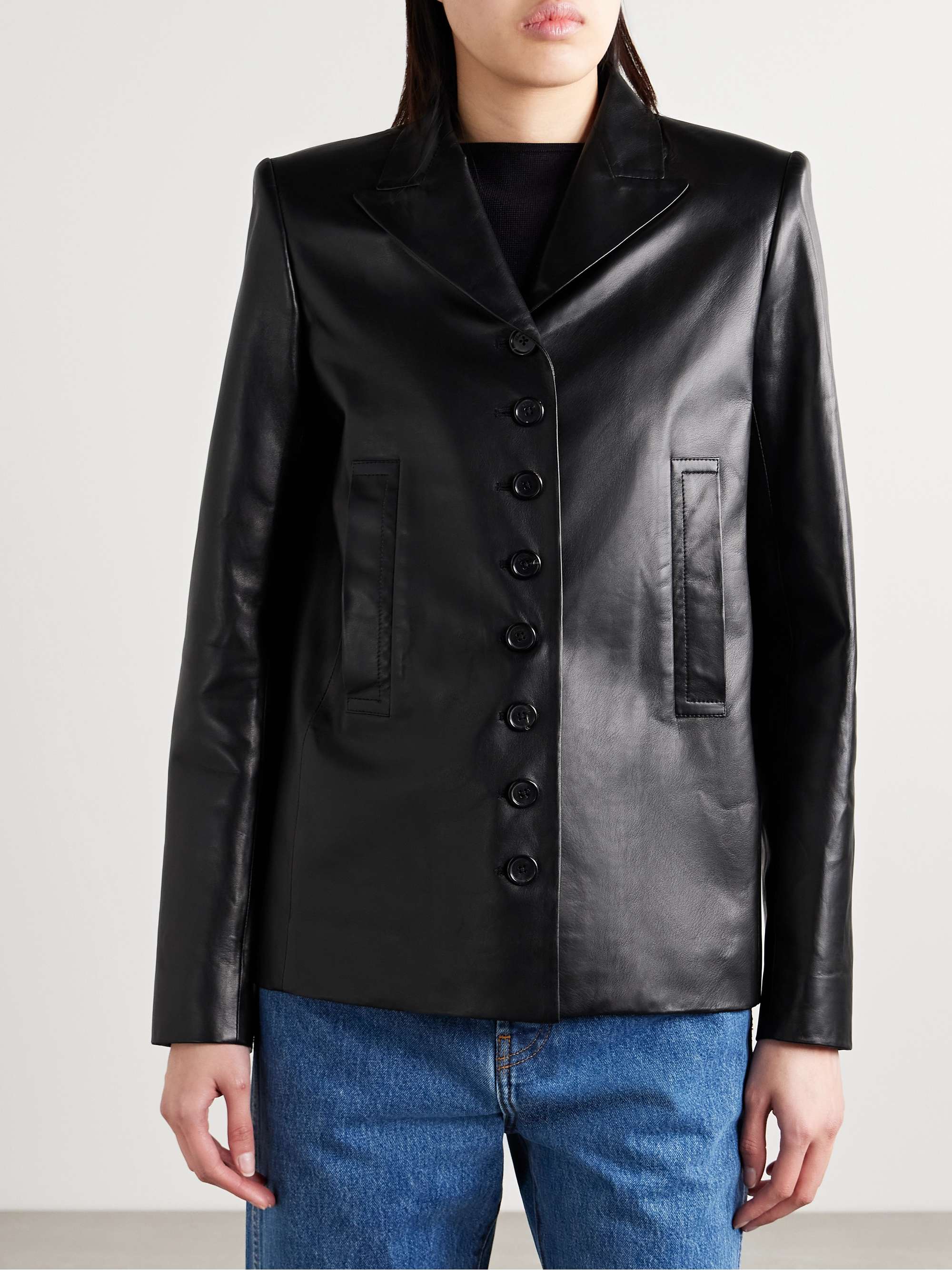 Saraphina leather jacket view