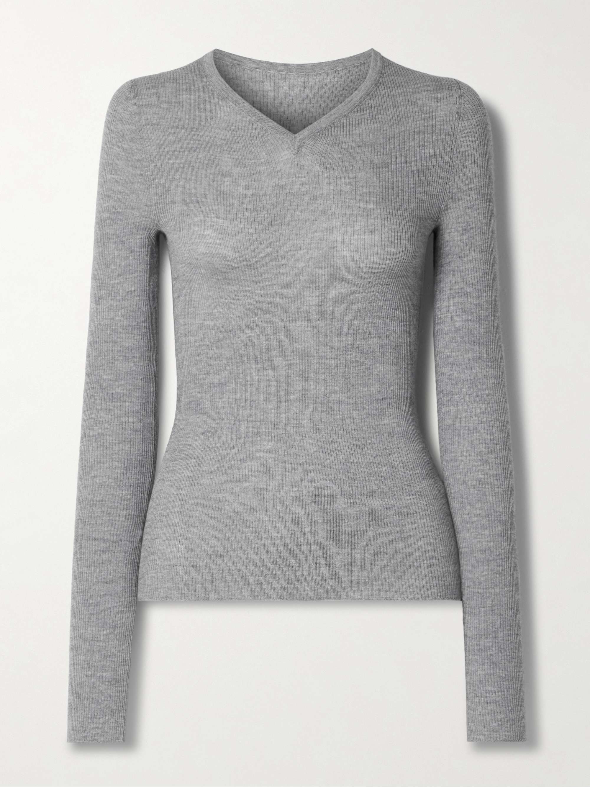 Tania ribbed wool-blend top view