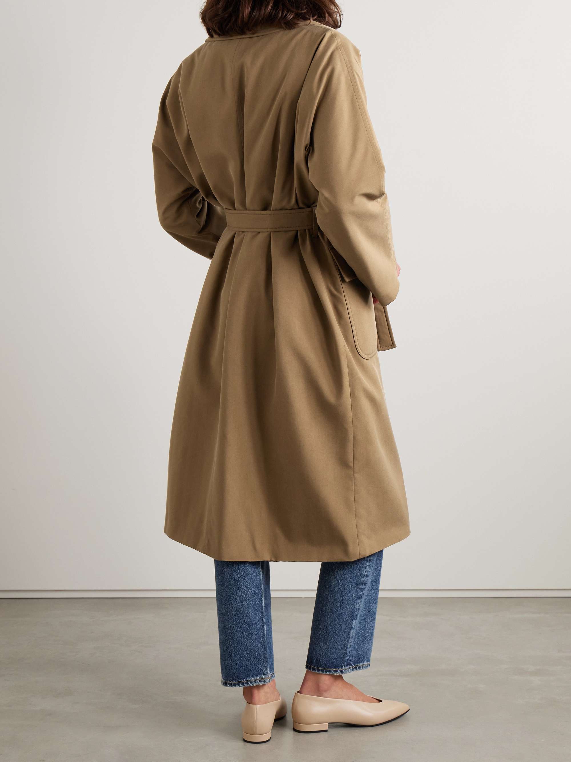 Dwight belted silk coat view