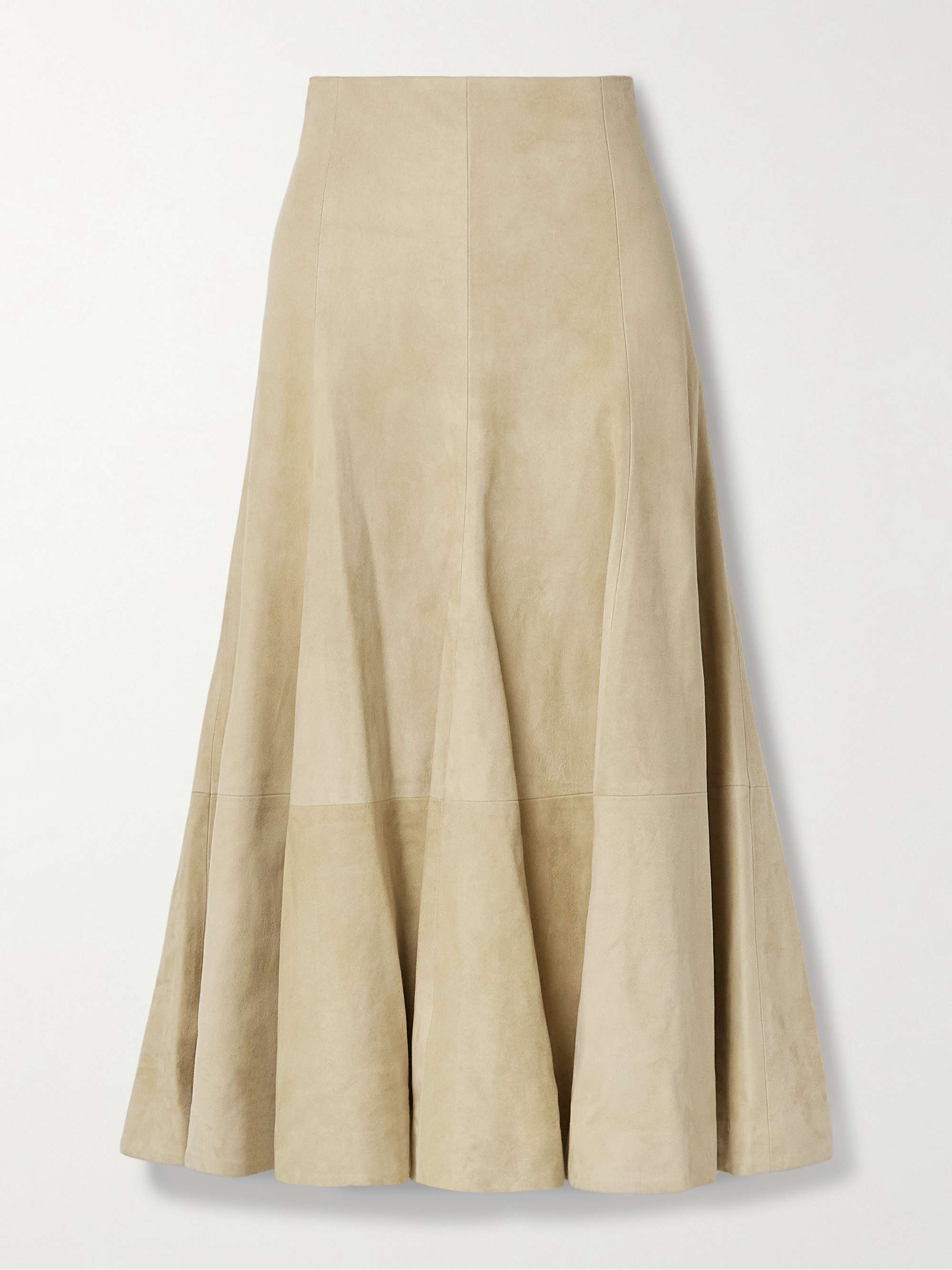 Lenno suede midi skirt view