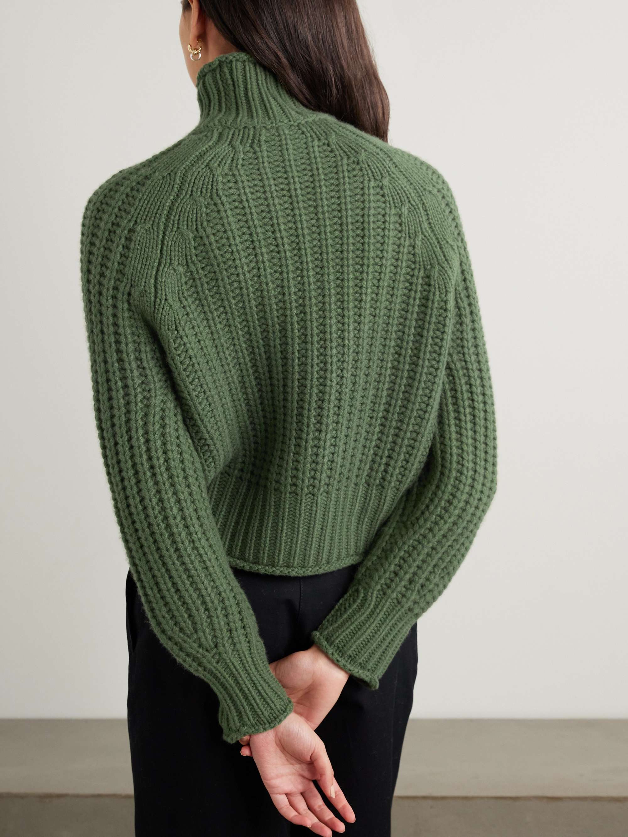 Ellis ribbed cashmere turtleneck sweater view