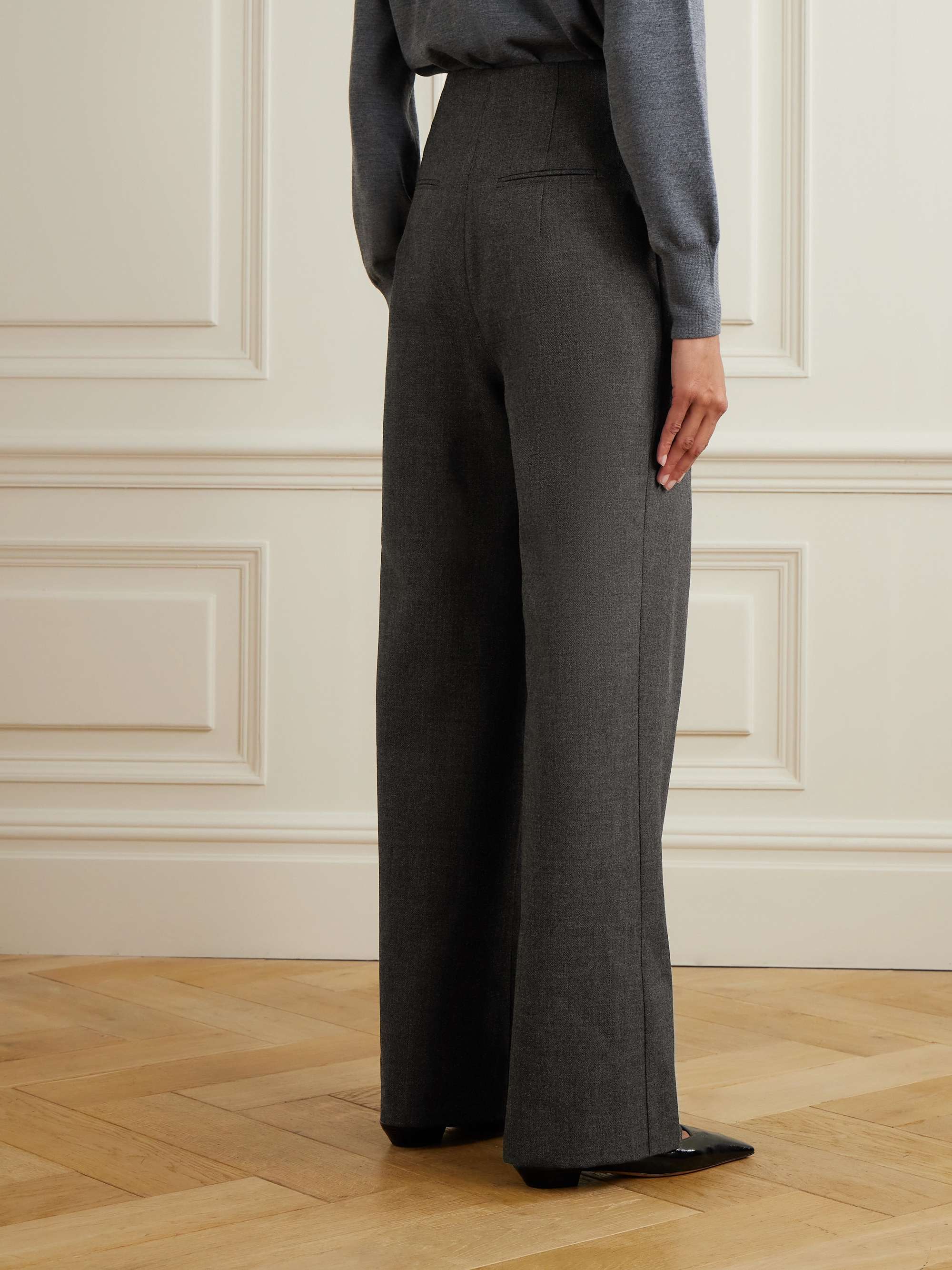 + The Vanguard Annie pleated wool wide-leg pants view