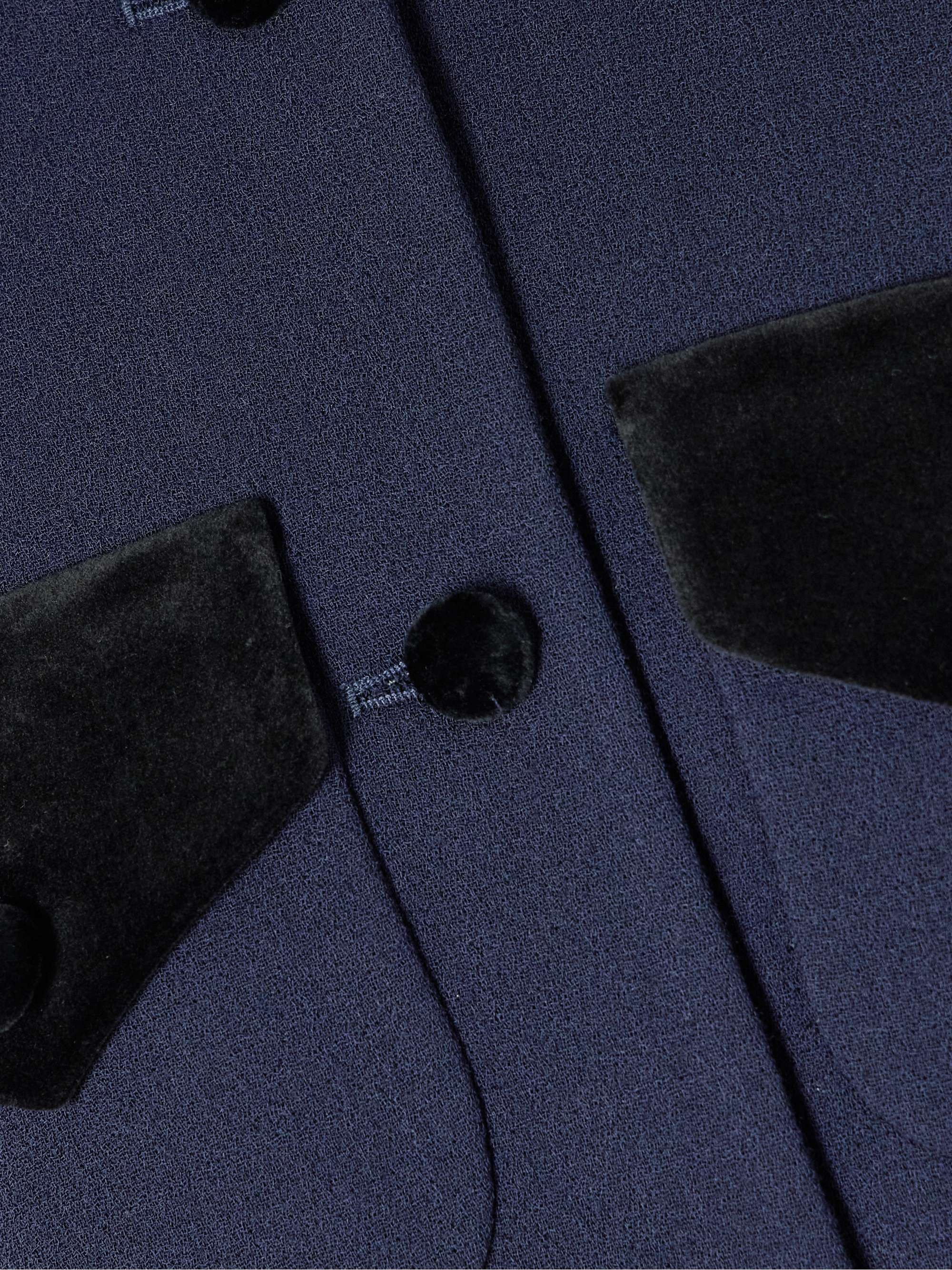 + The Vanguard Raja velvet-trimmed wool jacket view