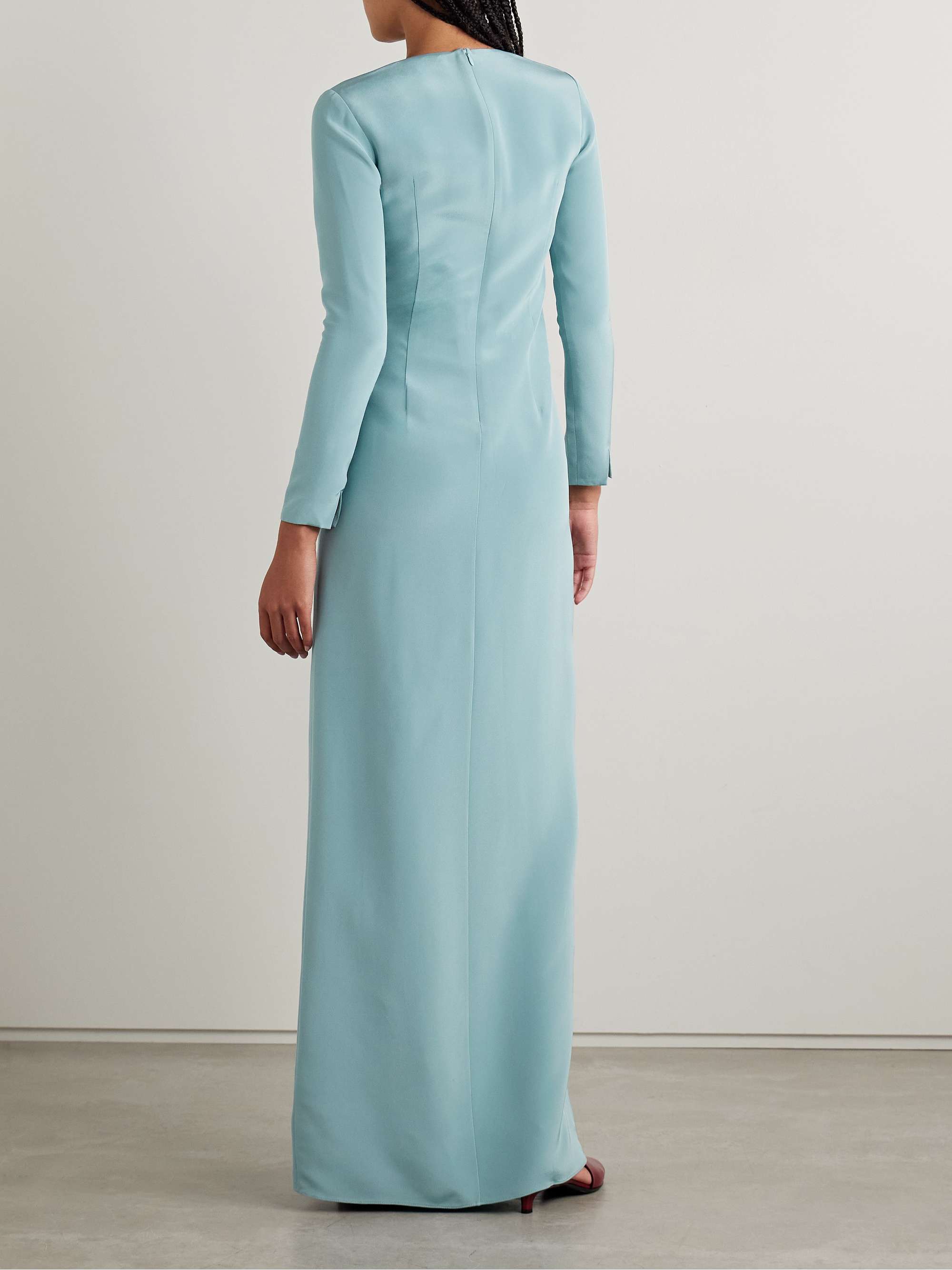 Draped silk-crepe gown view