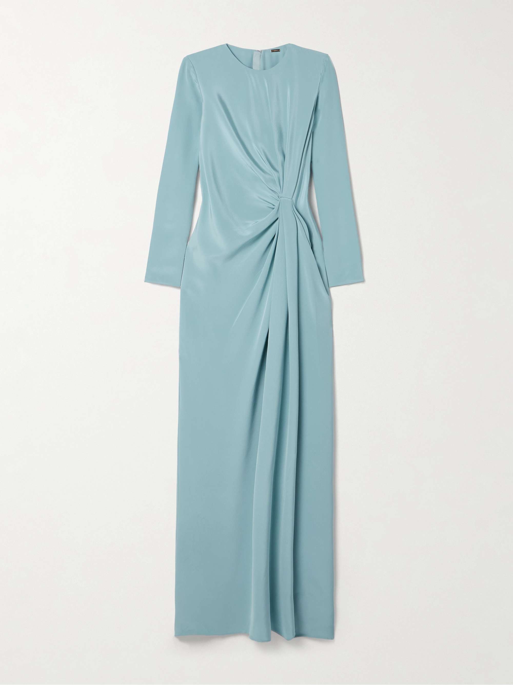 Draped silk-crepe gown view