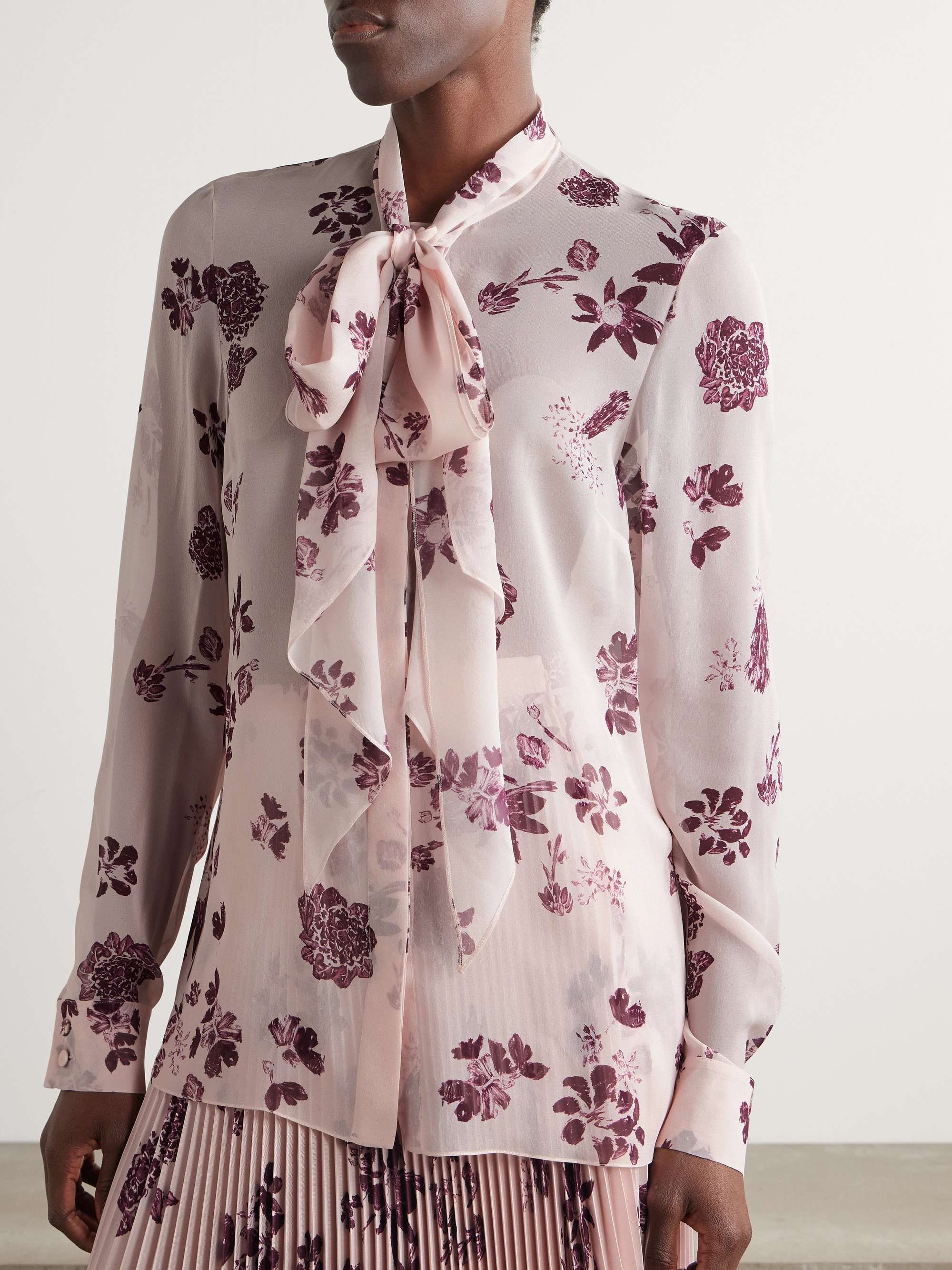 Shildon pussy-bow floral-print silk-chiffon blouse view
