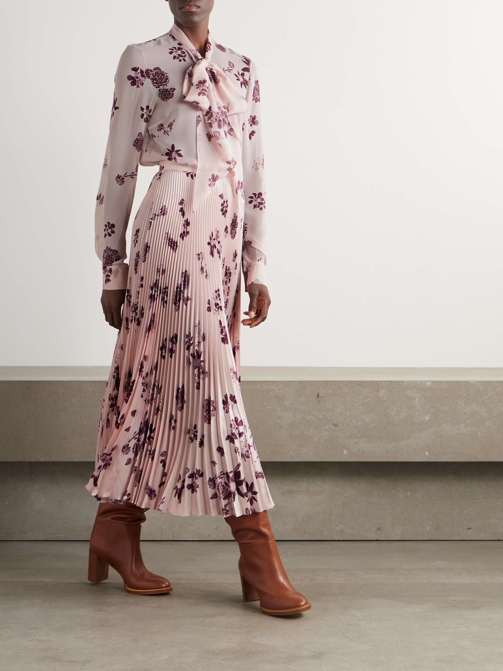 Shildon pussy-bow floral-print silk-chiffon blouse view