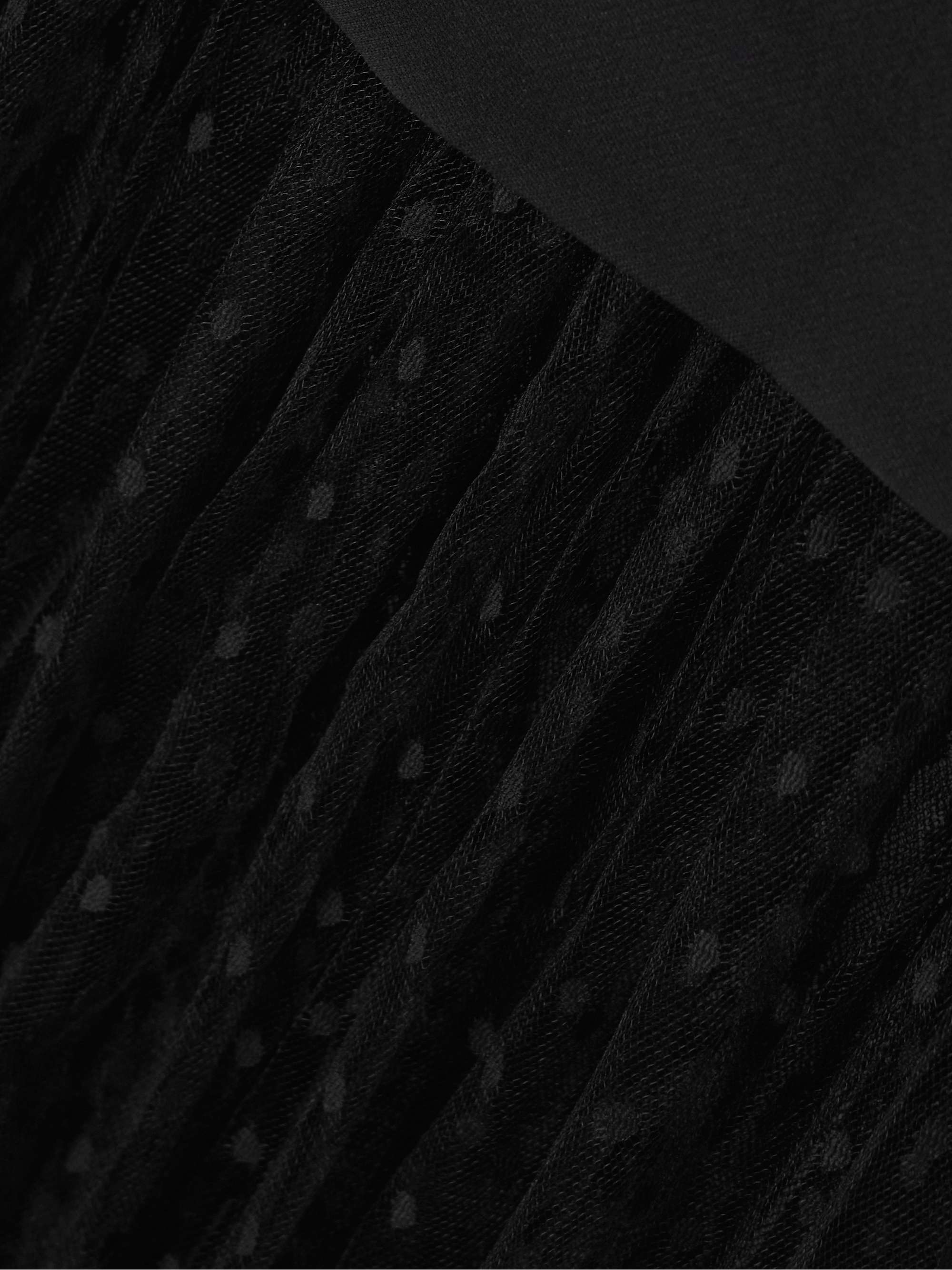 Layered fil coupé silk and grain de poudre wool-blend peplum maxi dress view