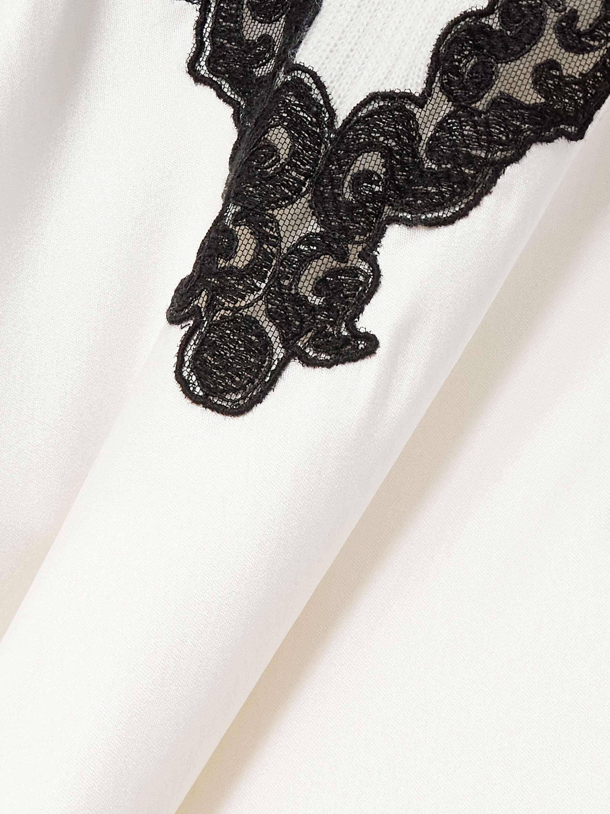 Kerry lace-trimmed ribbed cashmere-blend and silk maxi dress view