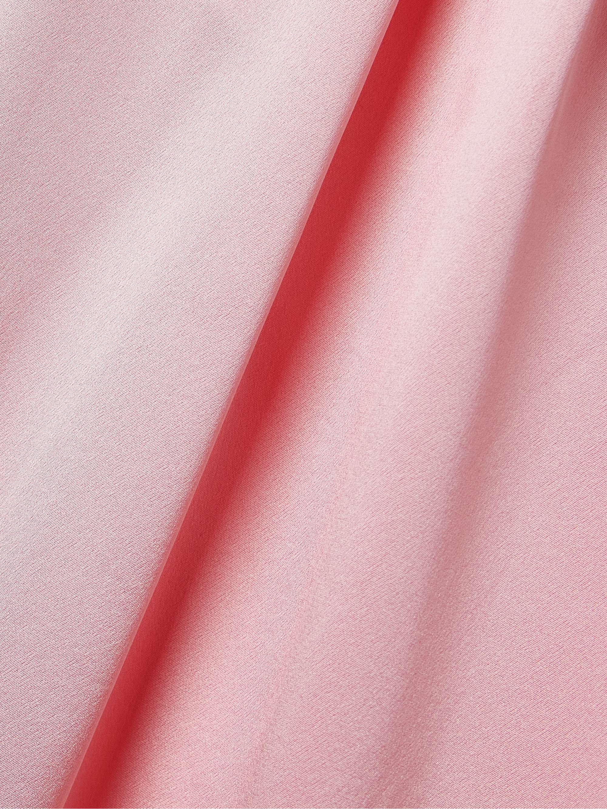 Pleated silk-charmeuse wide-leg pants view