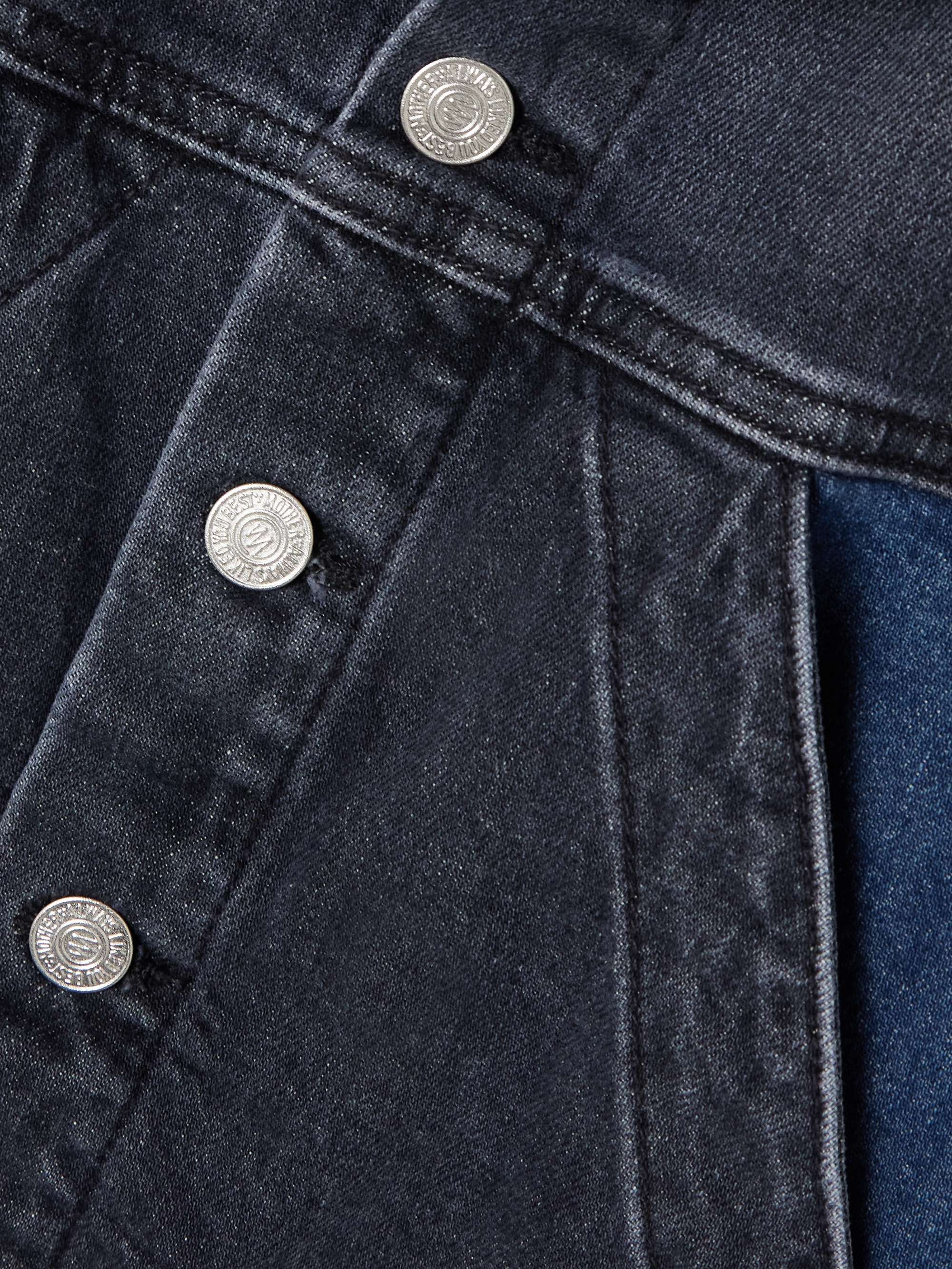 The Triangle Drifter patchwork denim jacket view