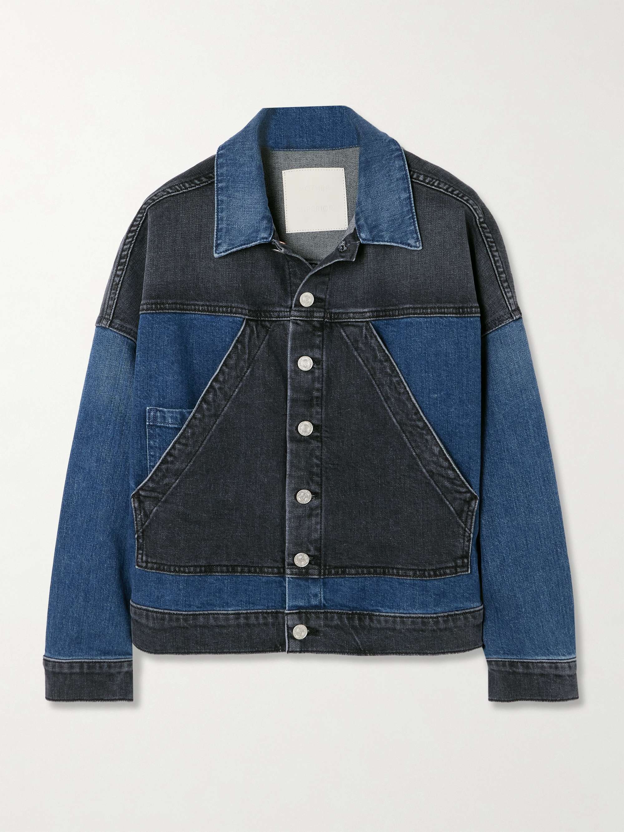 The Triangle Drifter patchwork denim jacket view