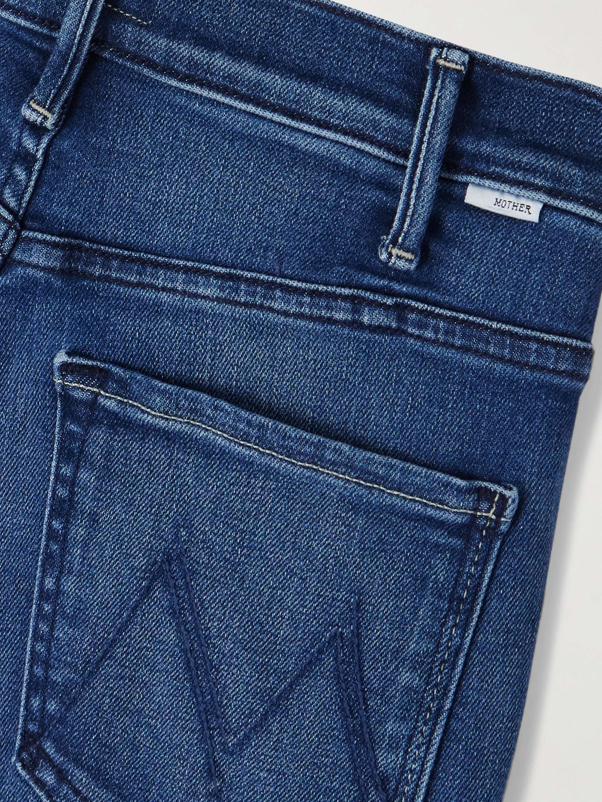 The Hustler Flood Fray high-rise bootcut jeans view