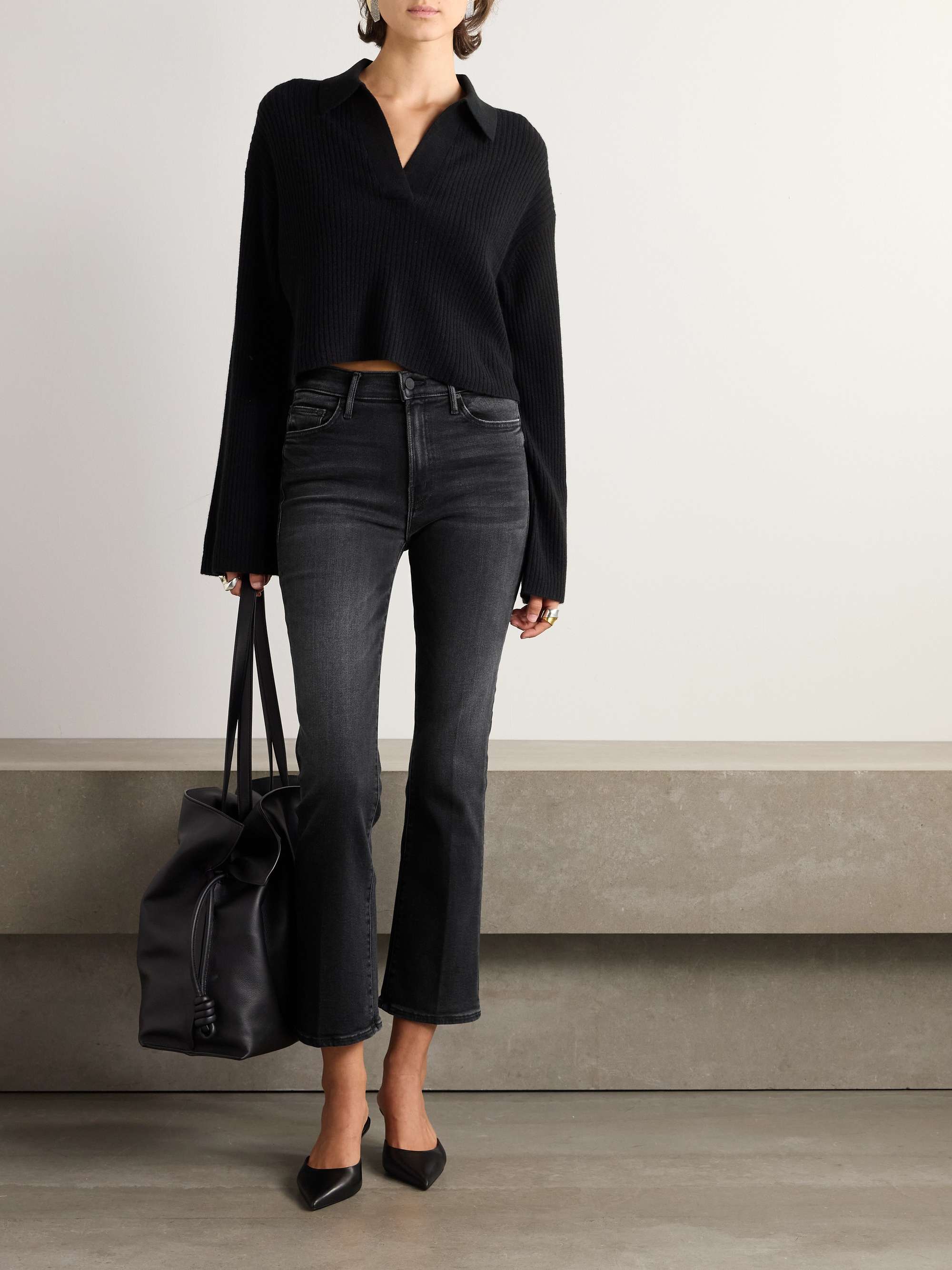 The Outsider Flood cropped mid-rise bootcut jeans view