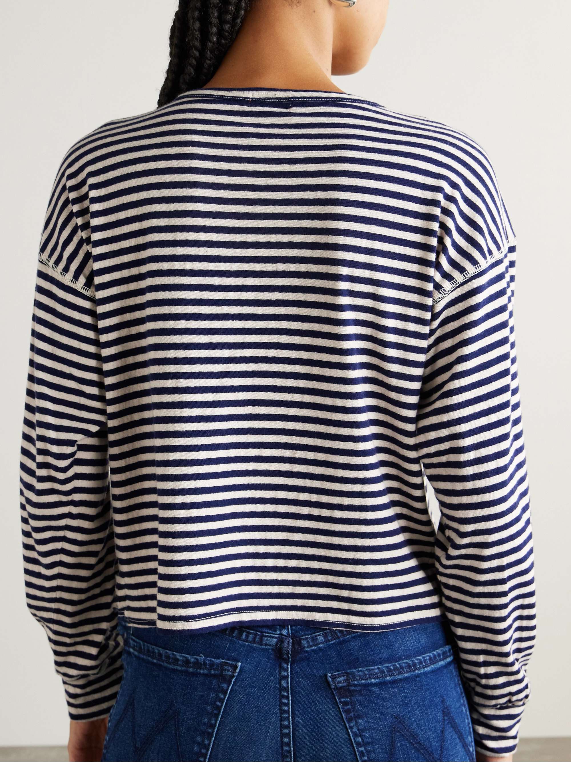 The Dugout striped stretch-cotton jersey T-shirt view