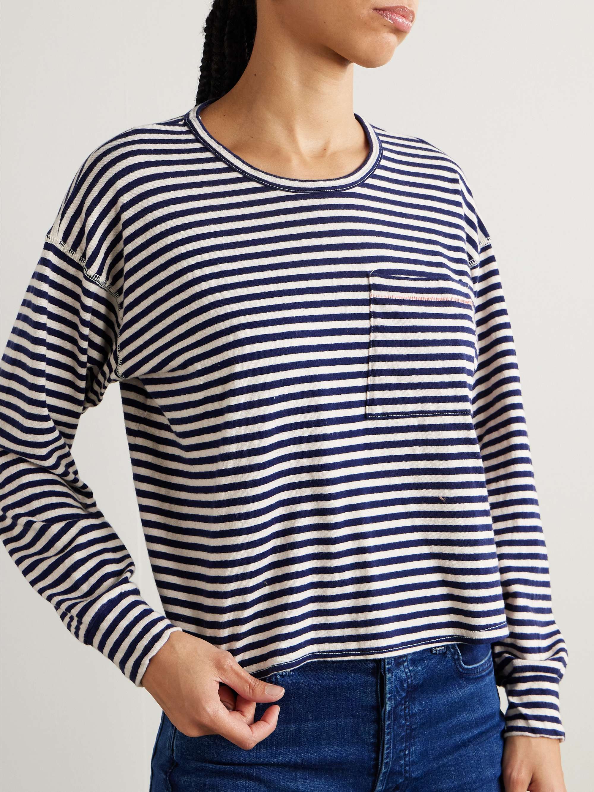 The Dugout striped stretch-cotton jersey T-shirt view