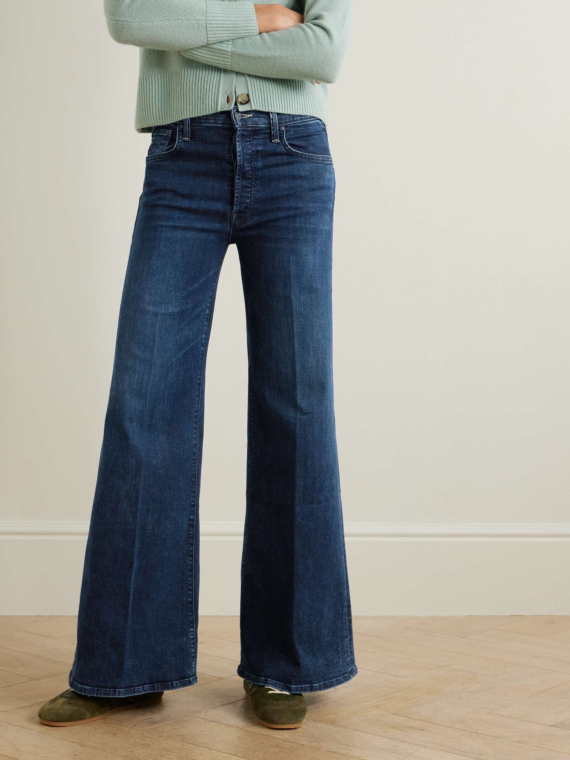 The Tomcat Roller Sneak high-rise wide-leg jeans view