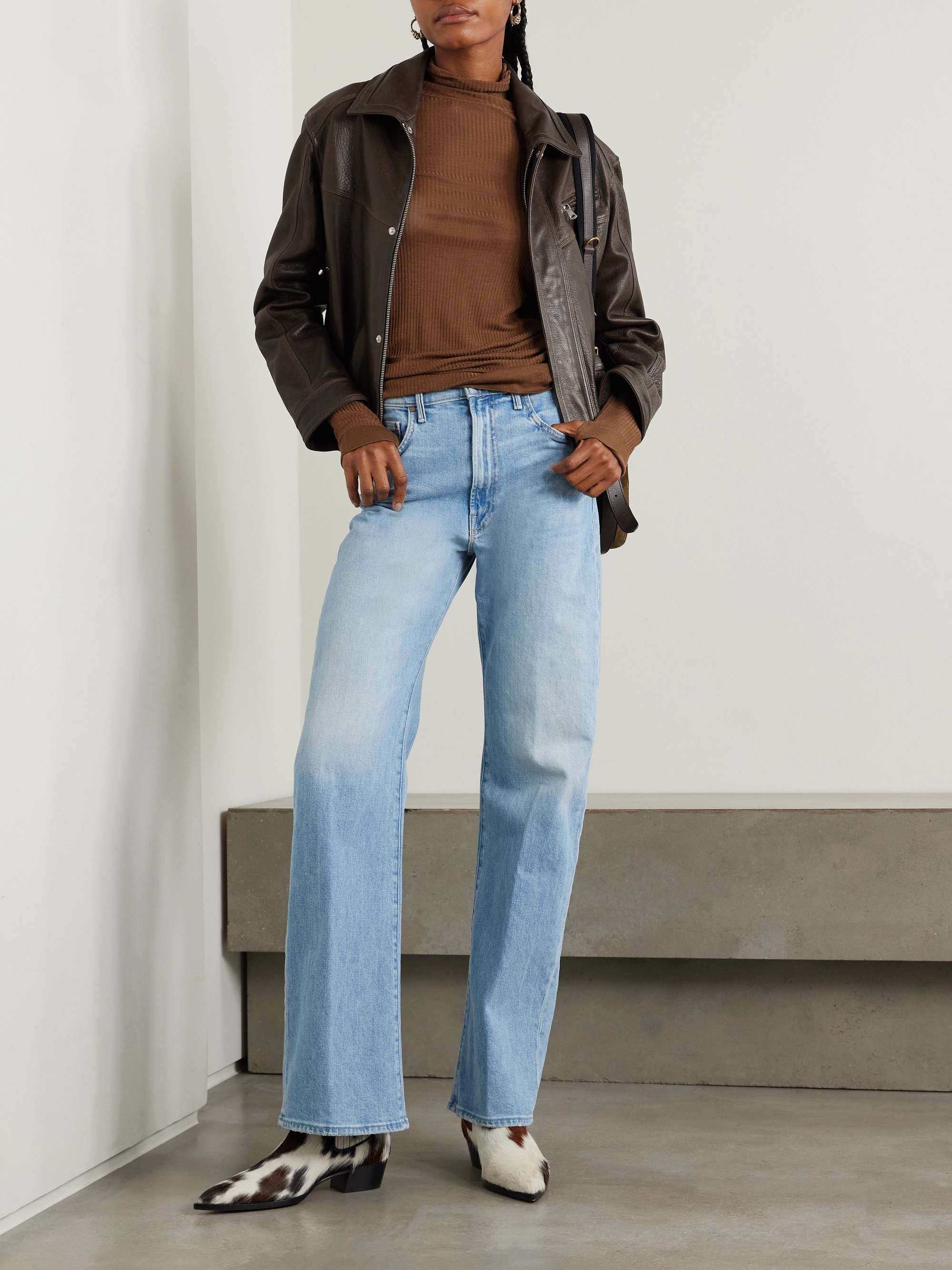 The Lasso Sneak high-rise wide-leg jeans view