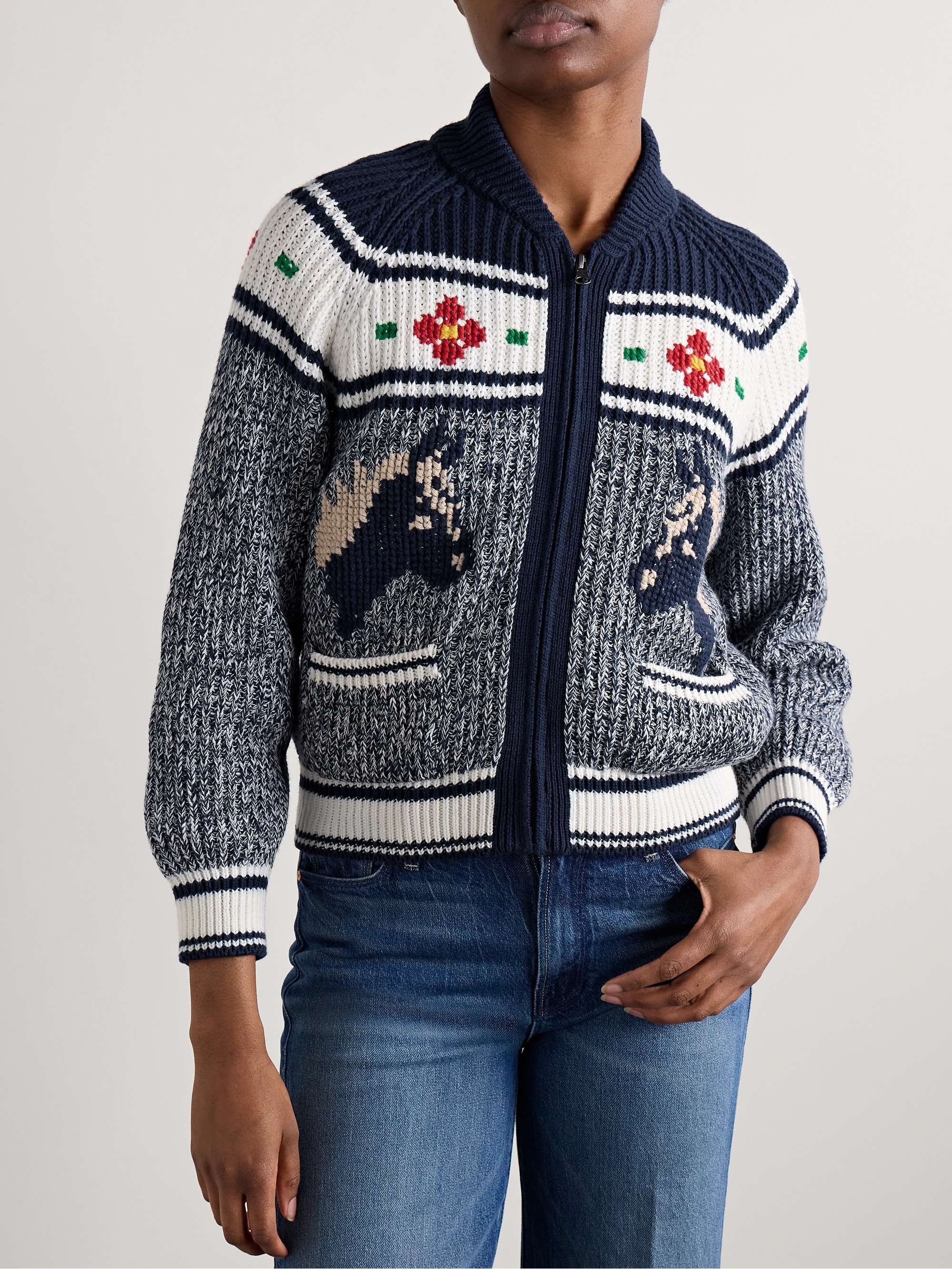 The Try Outs jacquard-knit cardigan view