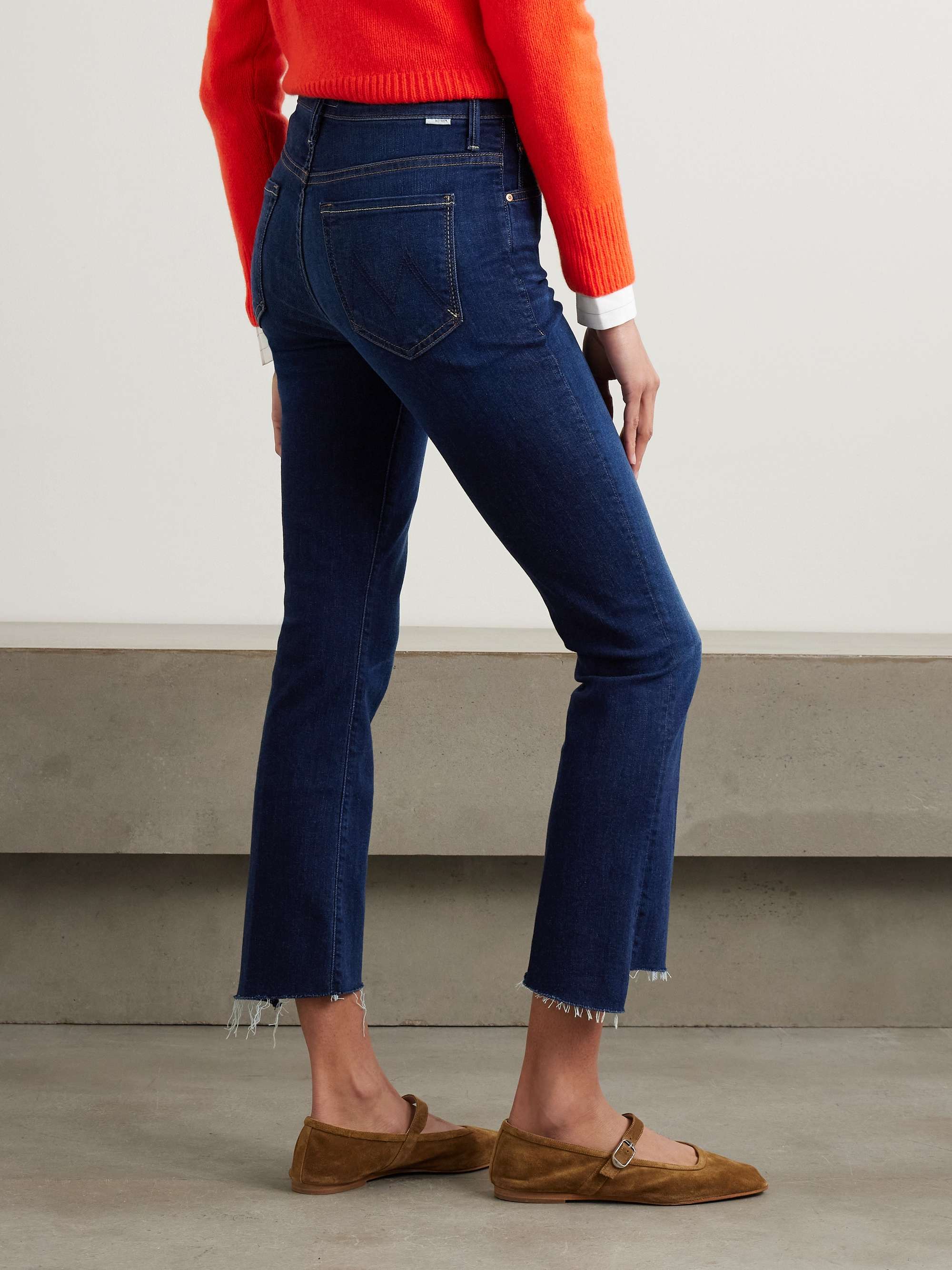 The Insider Crop Step Fray high-rise bootcut jeans view