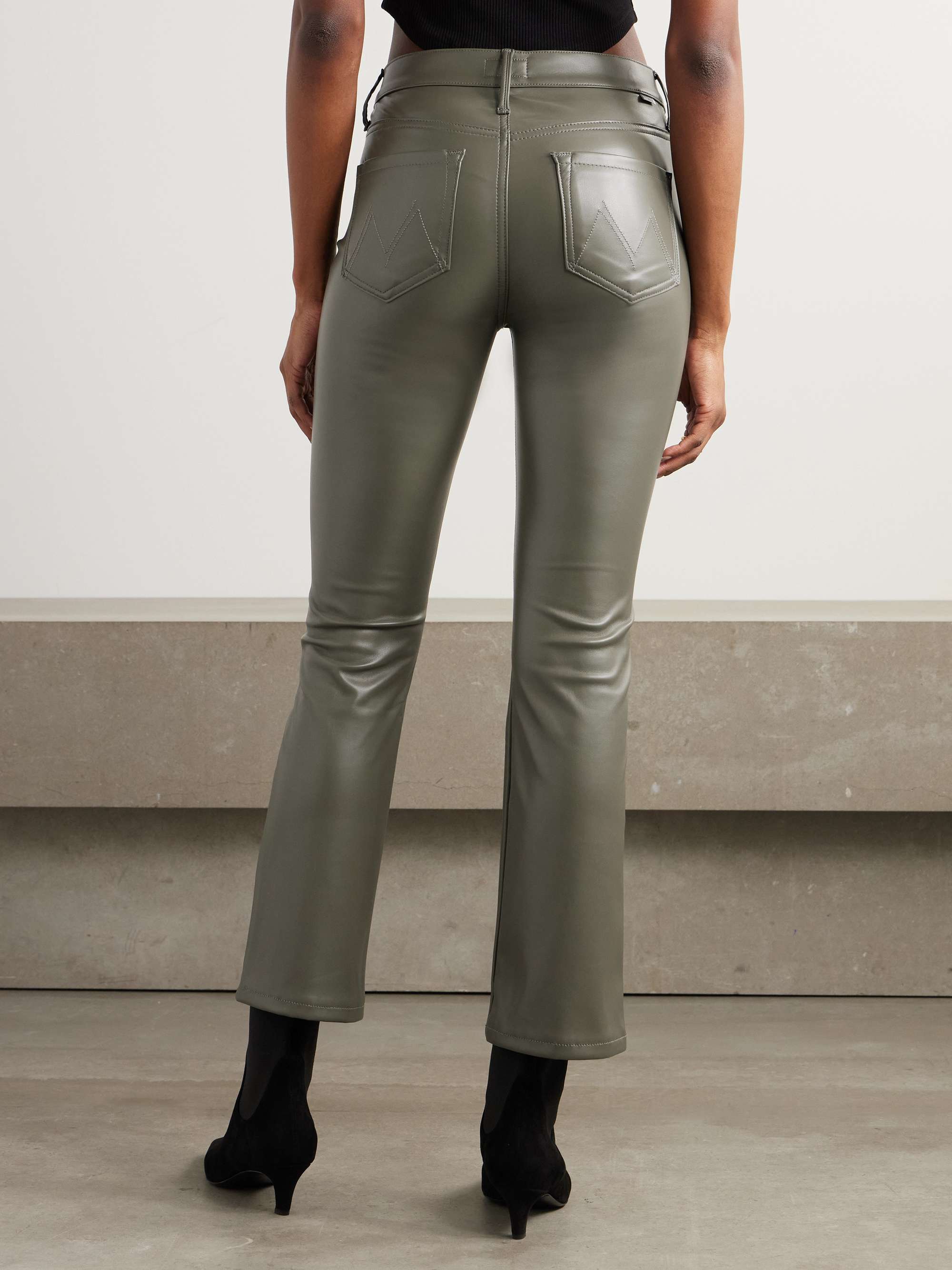 The Insider Flood cropped faux leather bootcut pants view