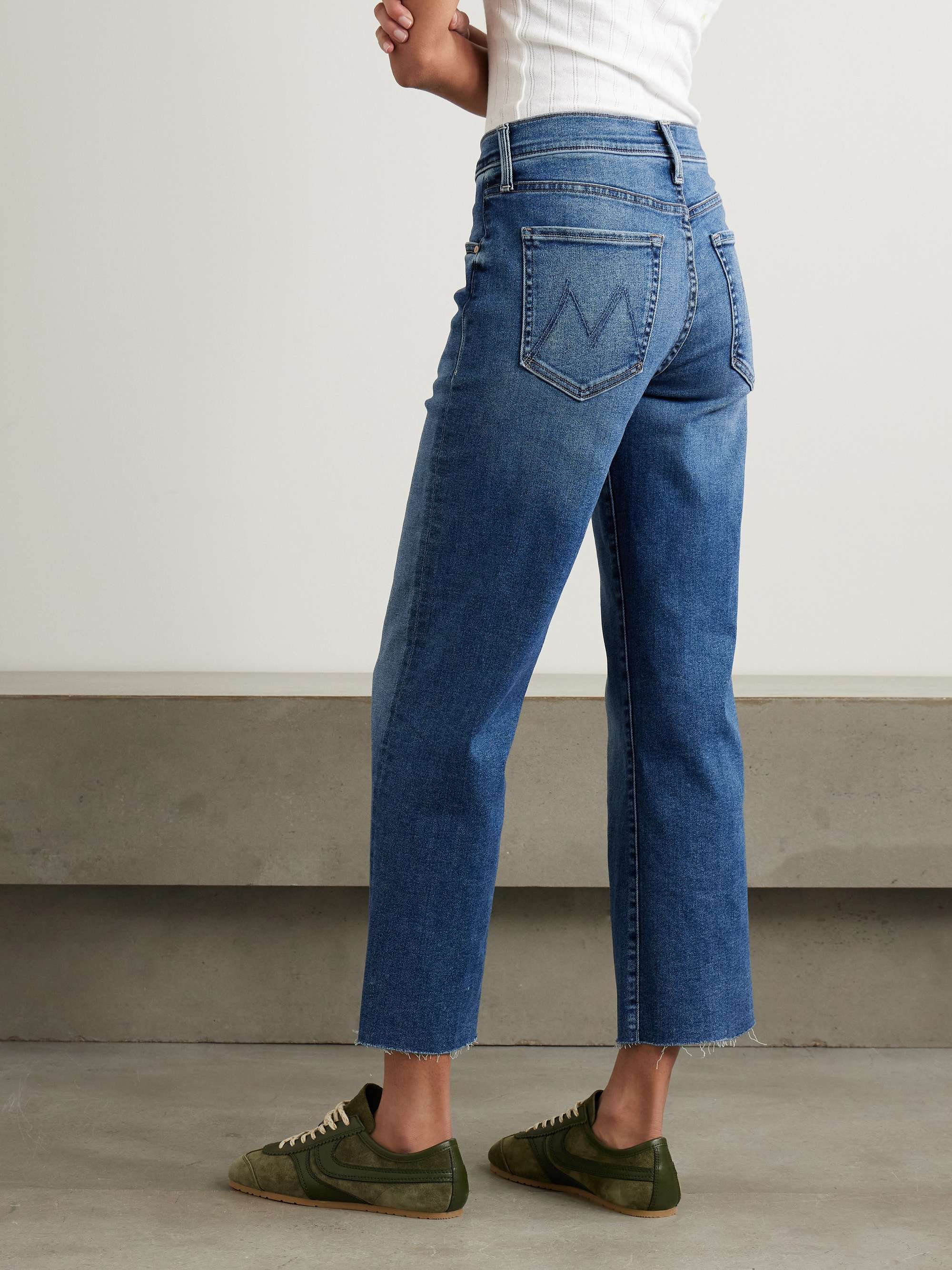 The Rambler Zip Ankle Fray mid-rise straight-leg jeans view