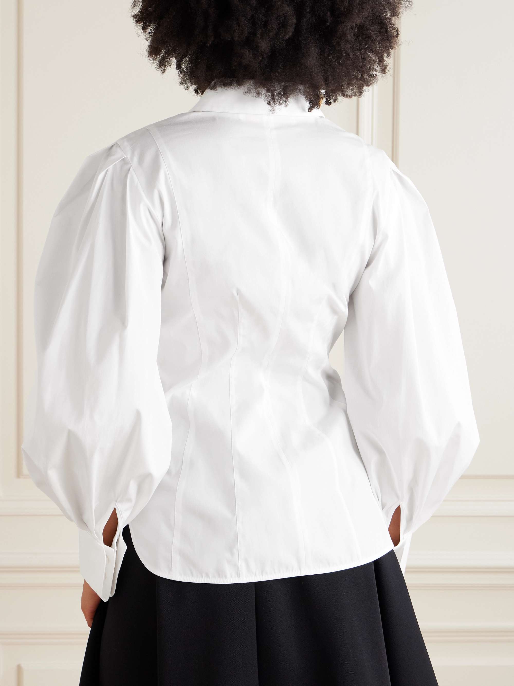 Cotton-blend poplin shirt view