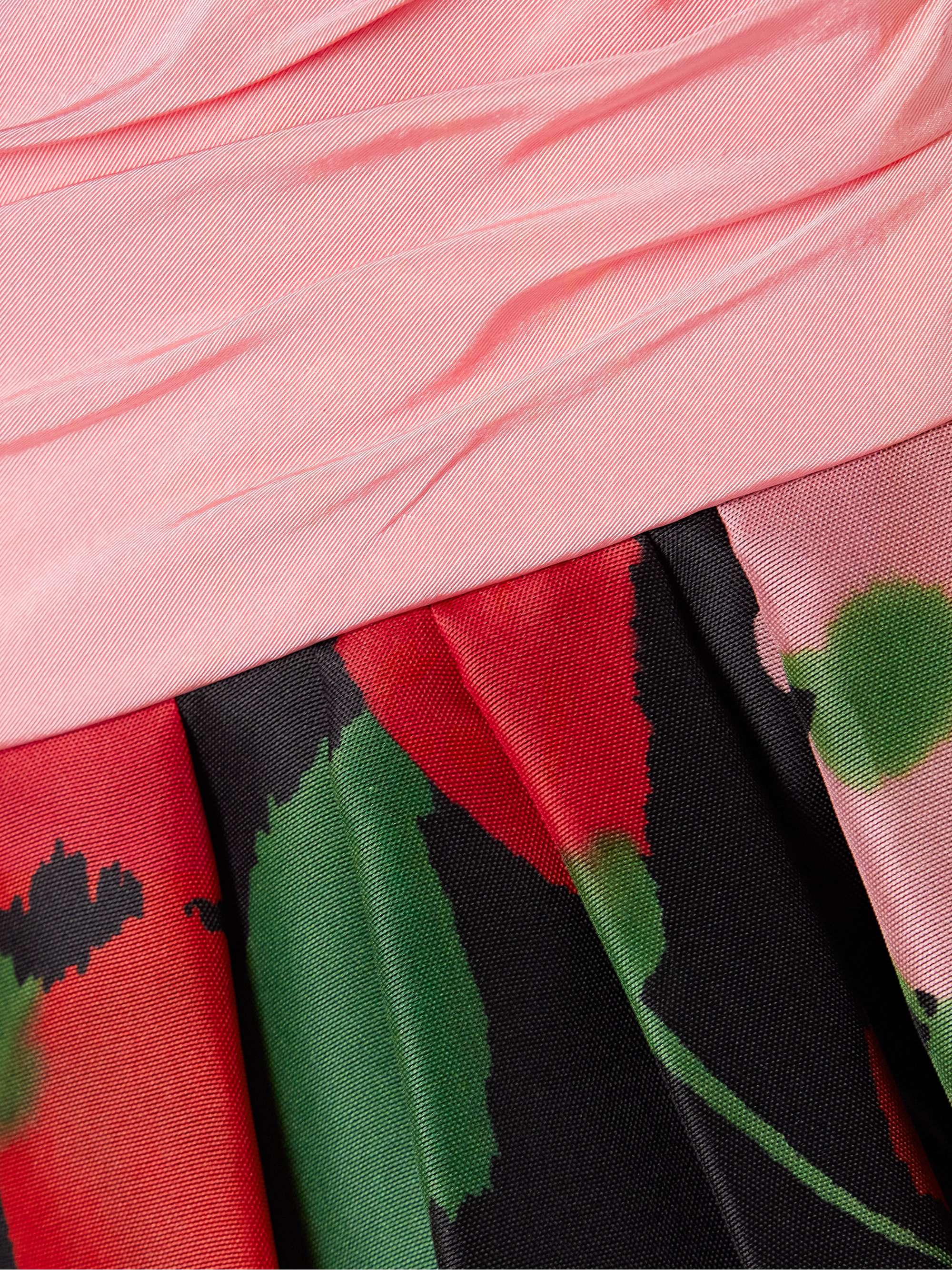Floral-print silk midi dress view