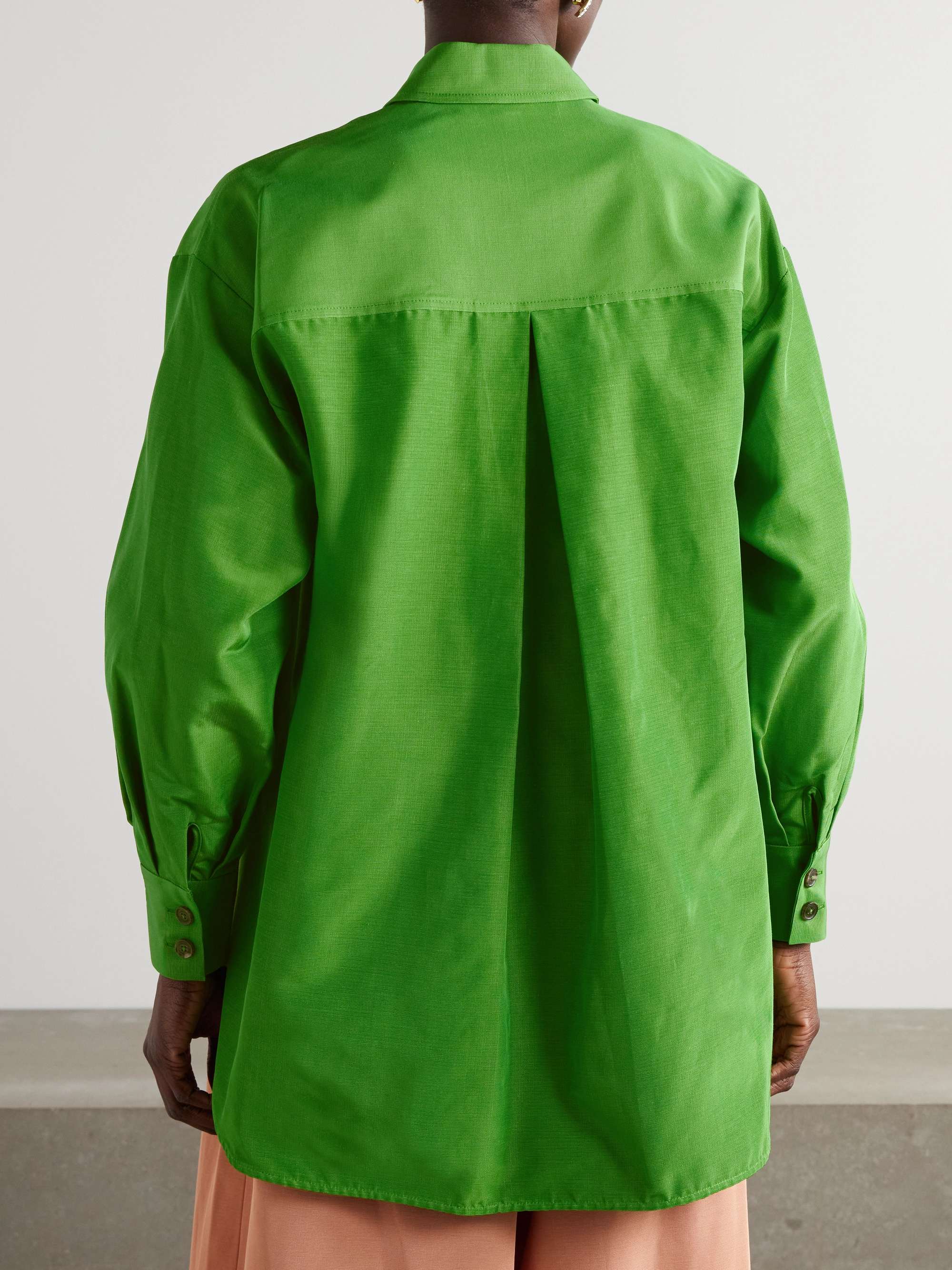 Cotton-blend faille shirt view