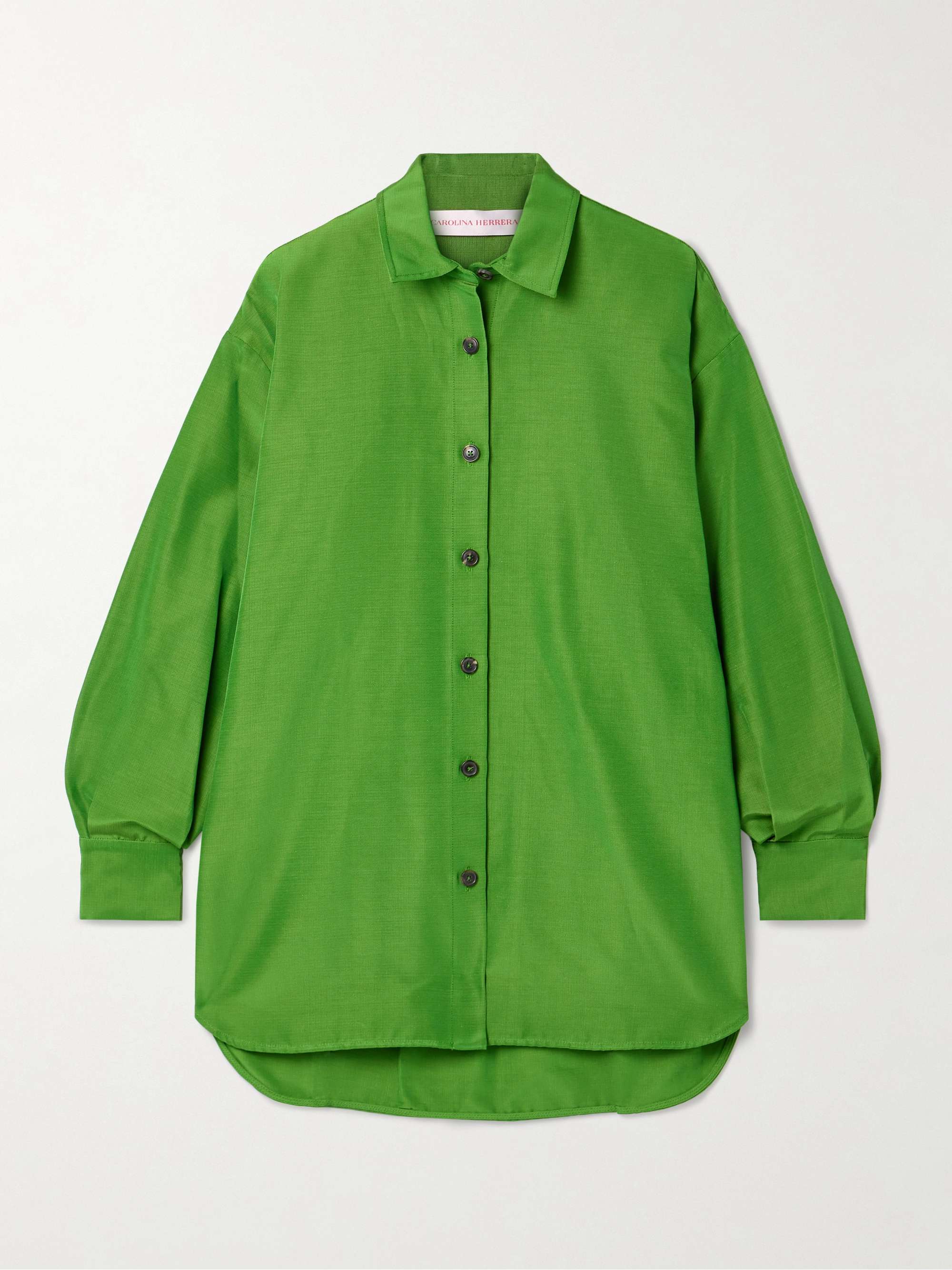 Cotton-blend faille shirt view