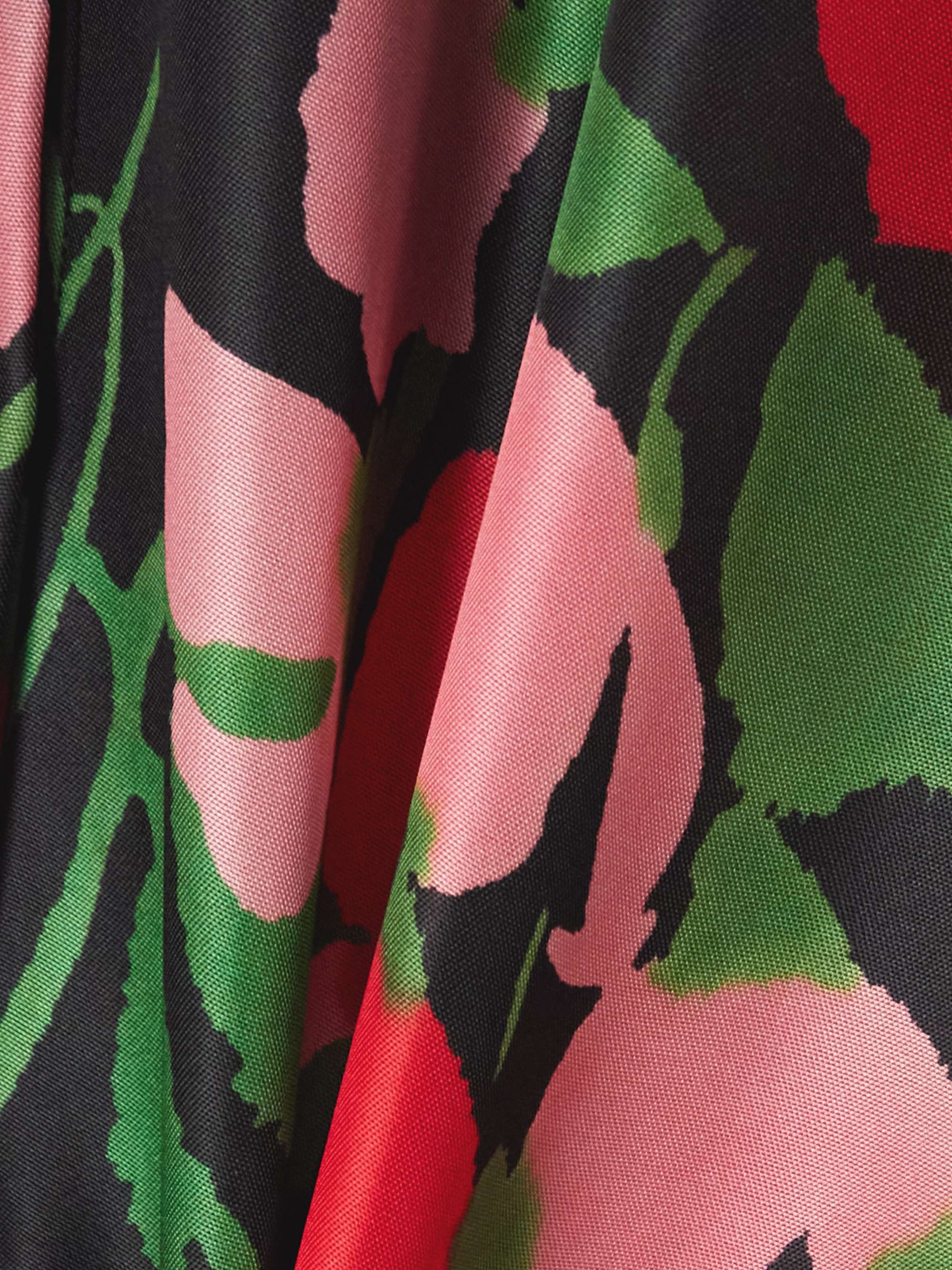Belted floral-print silk-gazar gown view