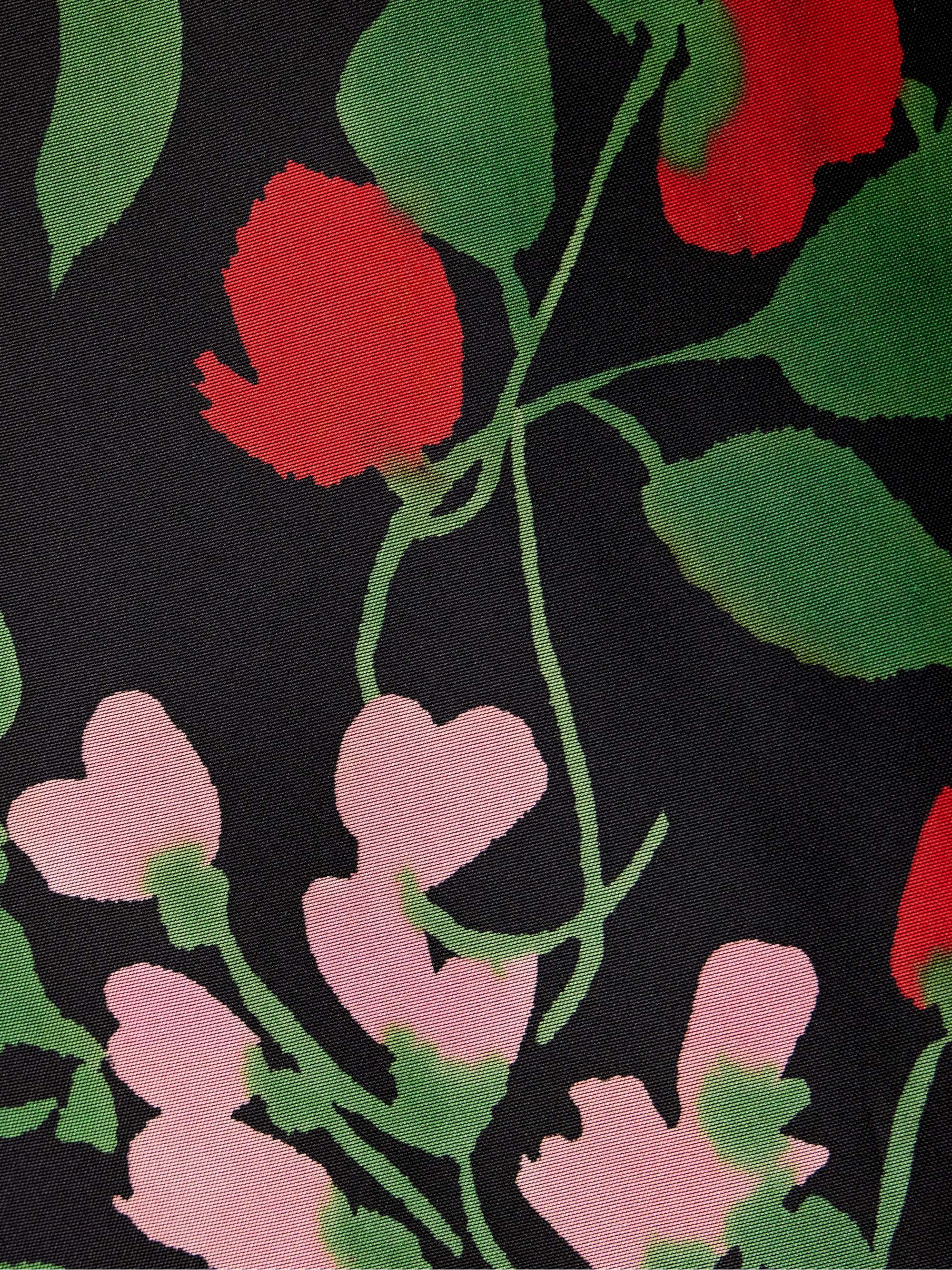 Strapless floral-print silk-gazar gown view