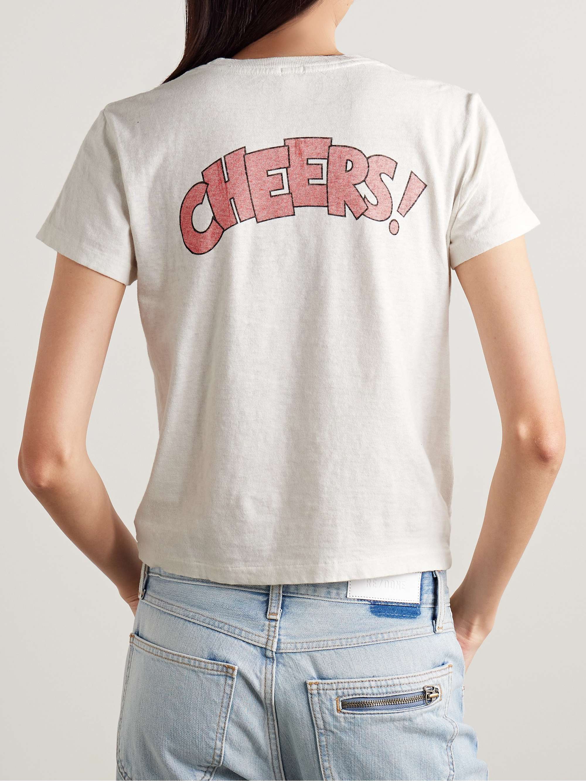 Cheers printed cotton-jersey T-shirt view