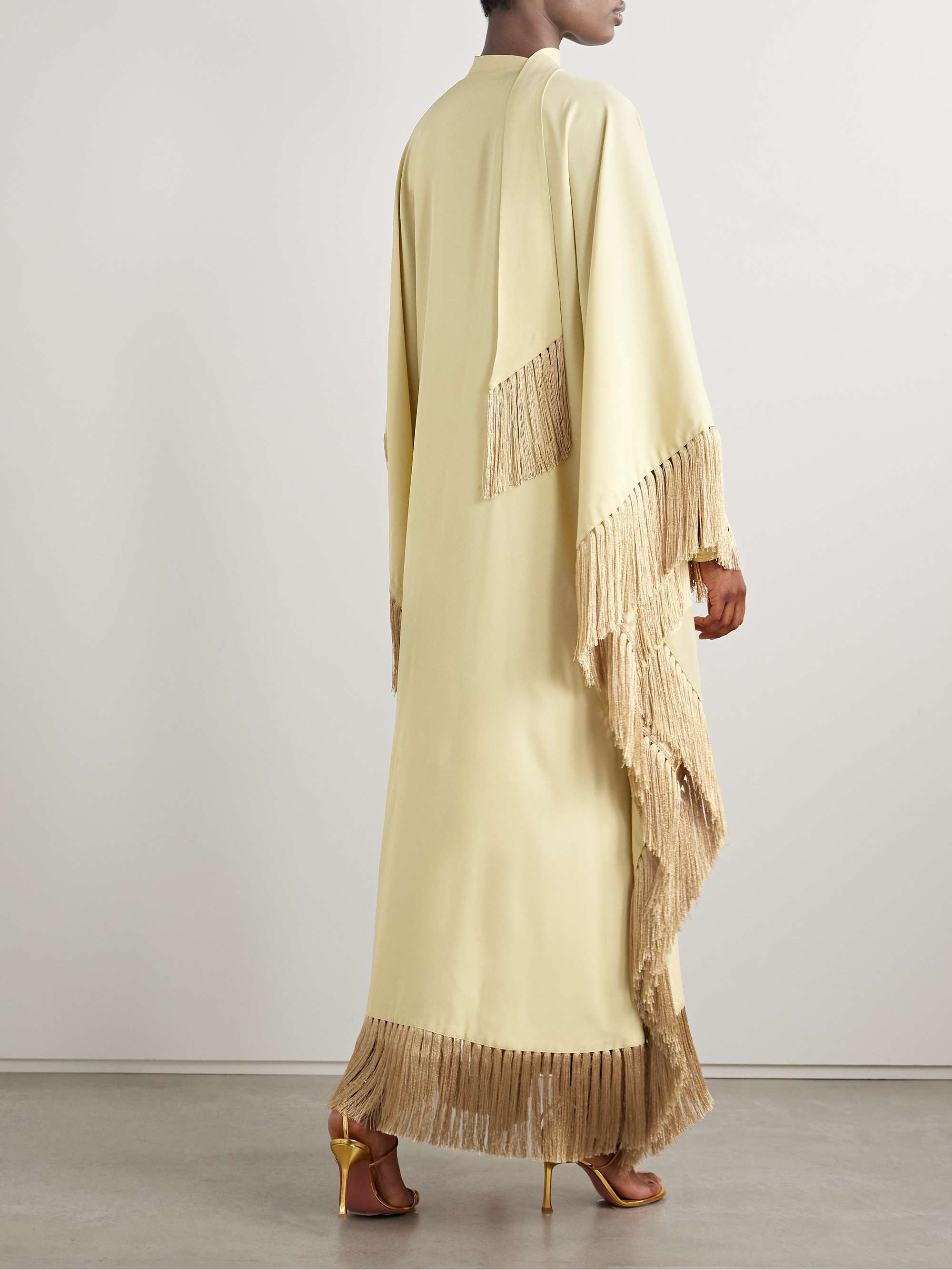 Mrs Ross fringed crepe kaftan view