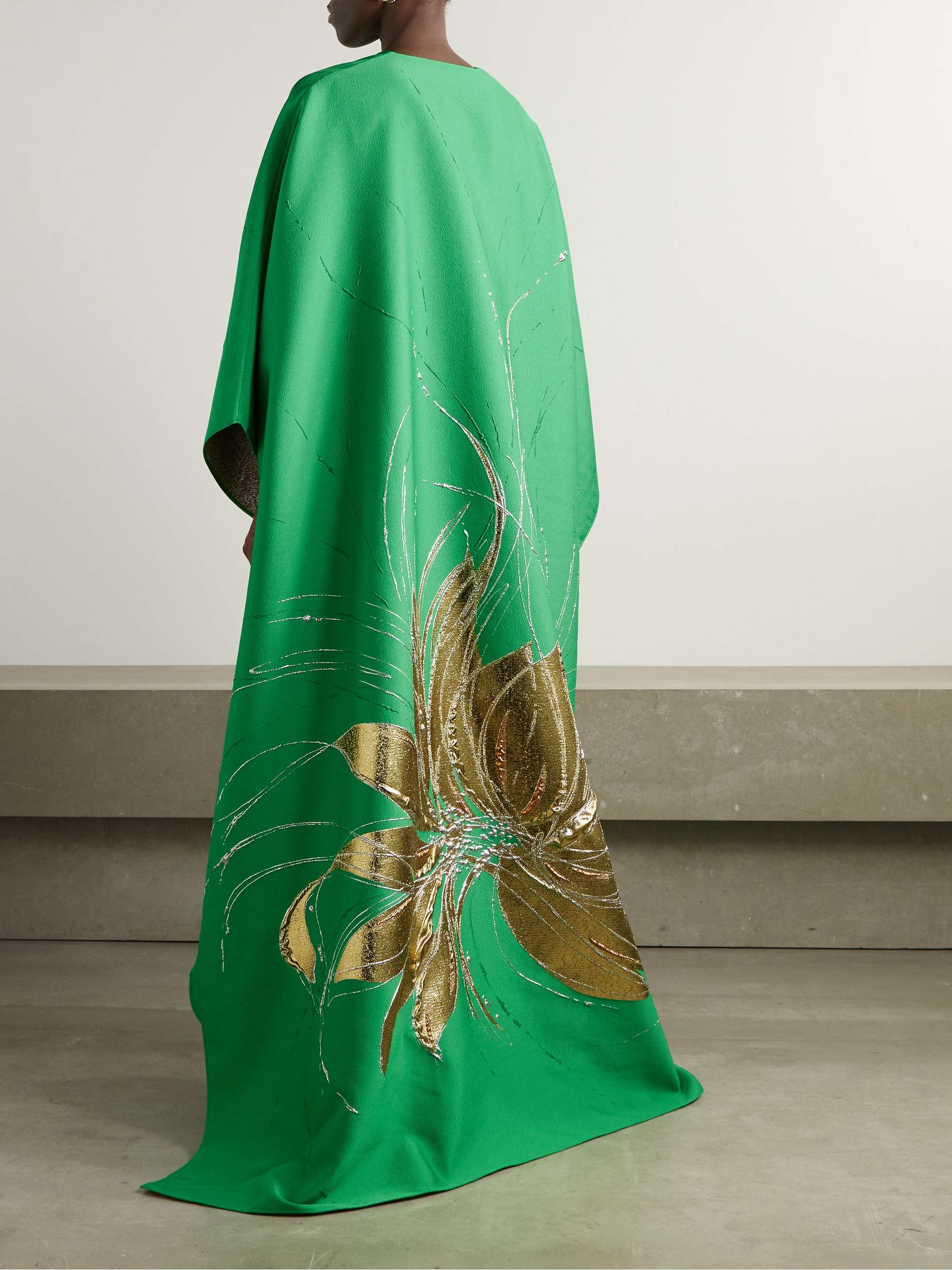 Iman metallic jacquard kaftan view