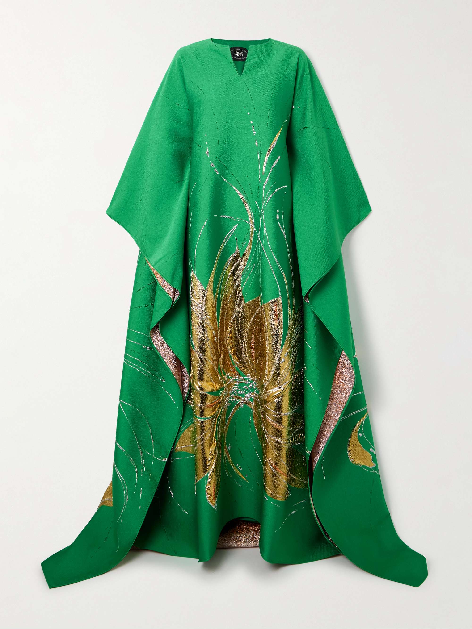 Iman metallic jacquard kaftan view