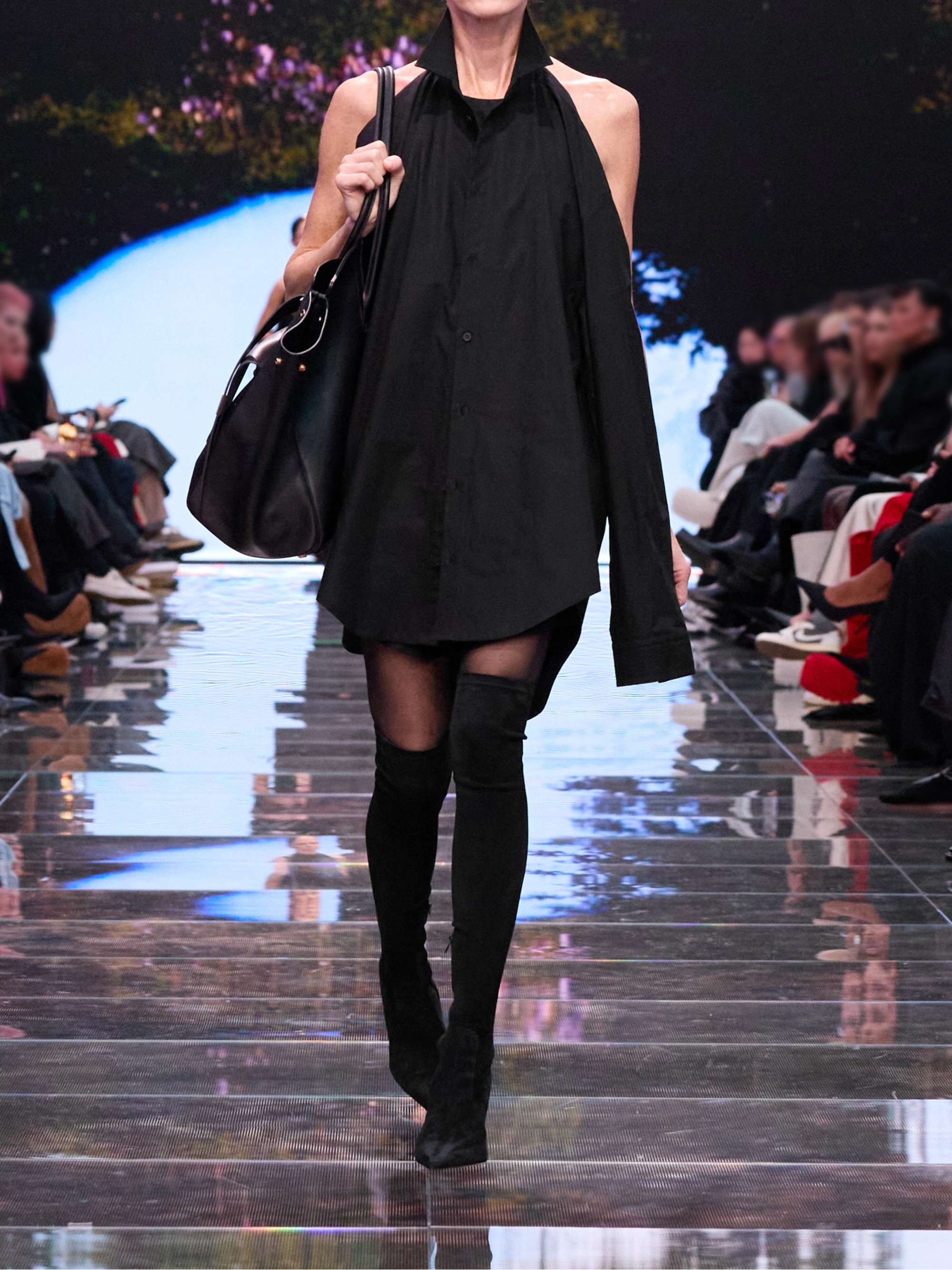 Cotton-poplin mini shirt dress view