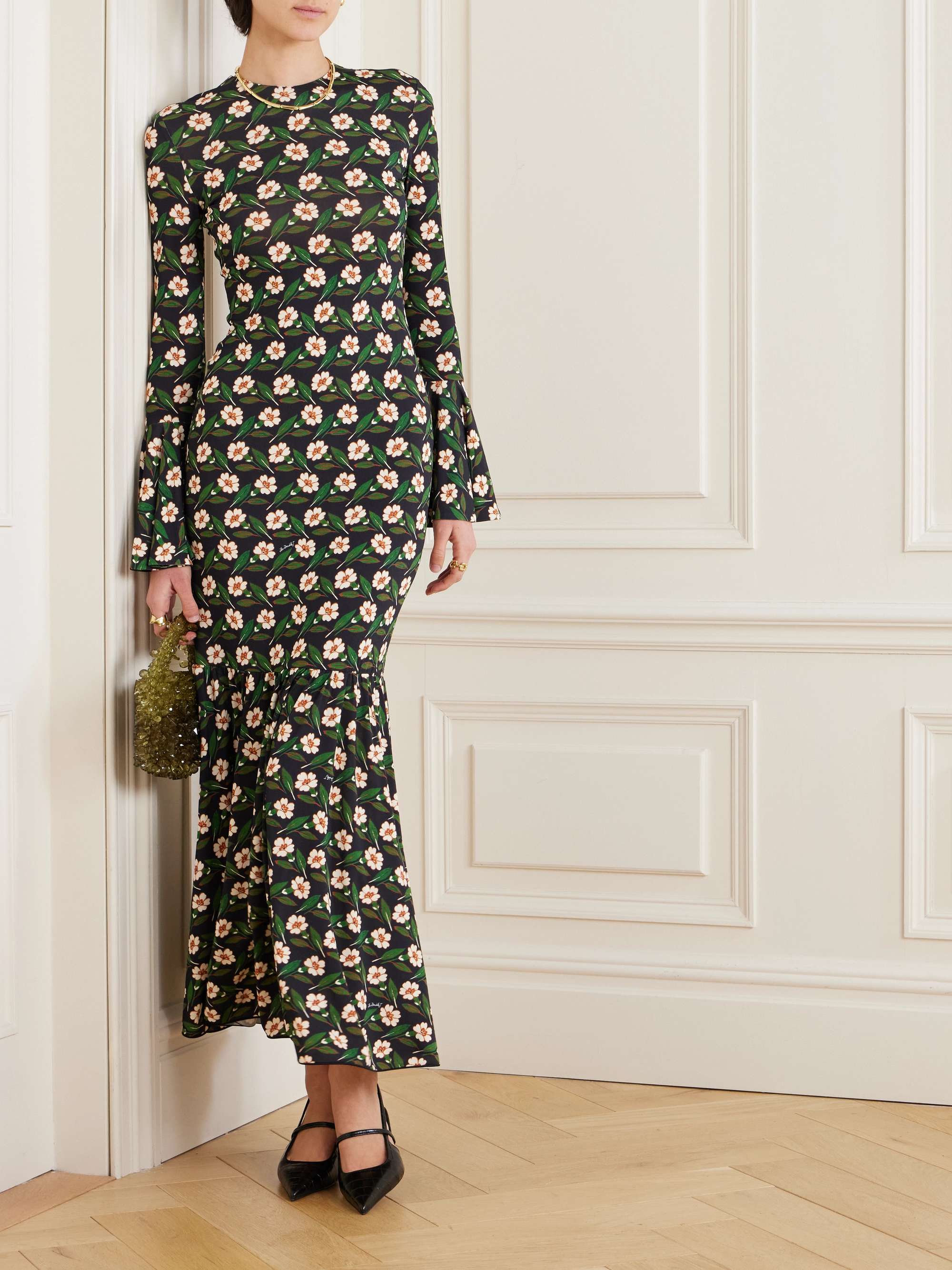Alba floral-print stretch-jersey maxi dress view