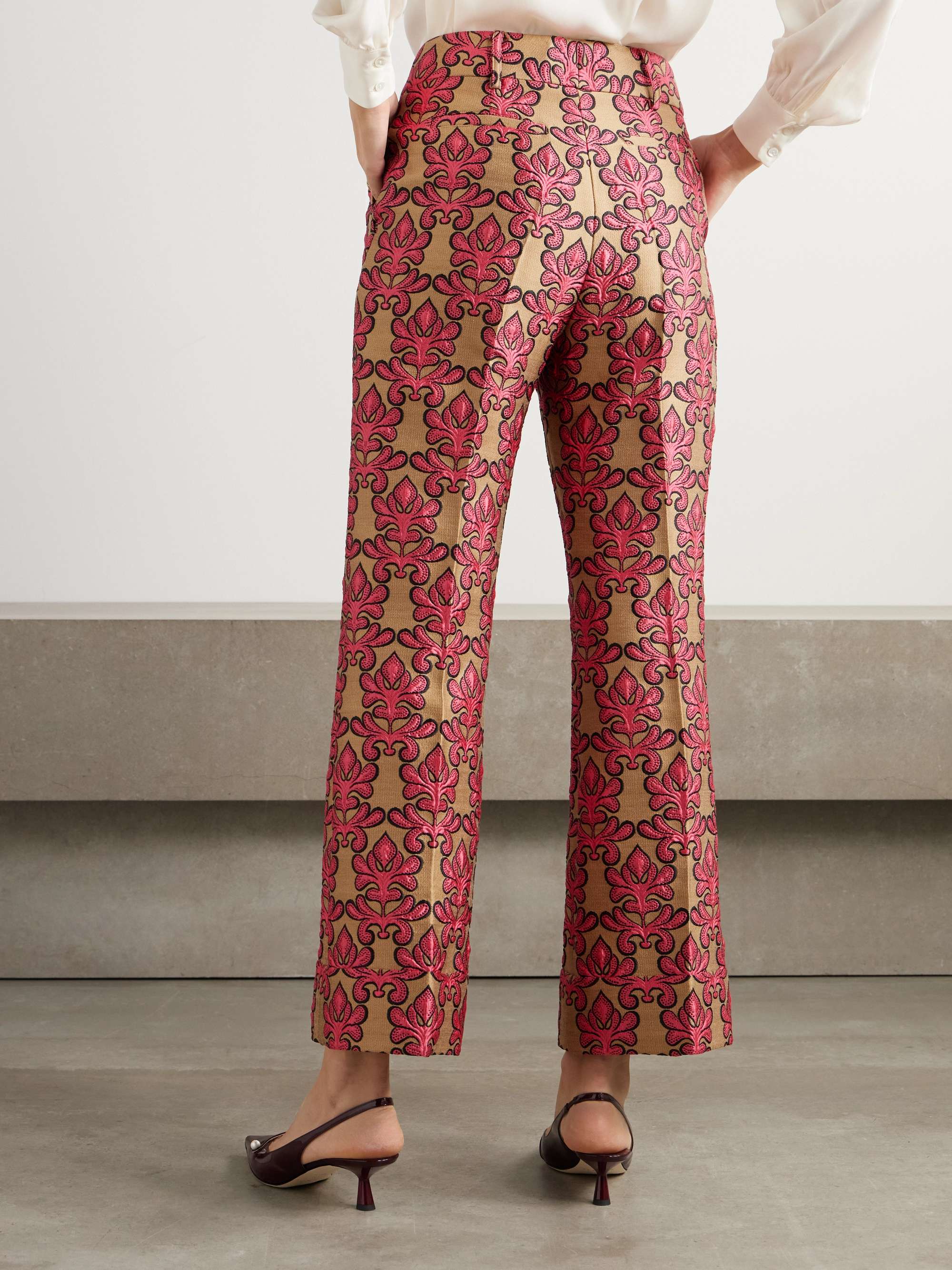 Hendrix jacquard wide-leg pants view