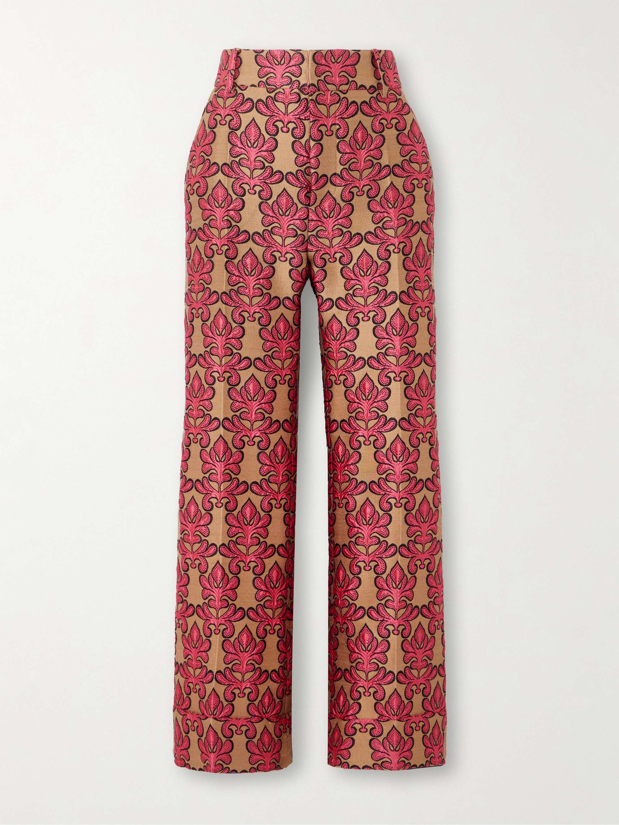 Hendrix jacquard wide-leg pants view