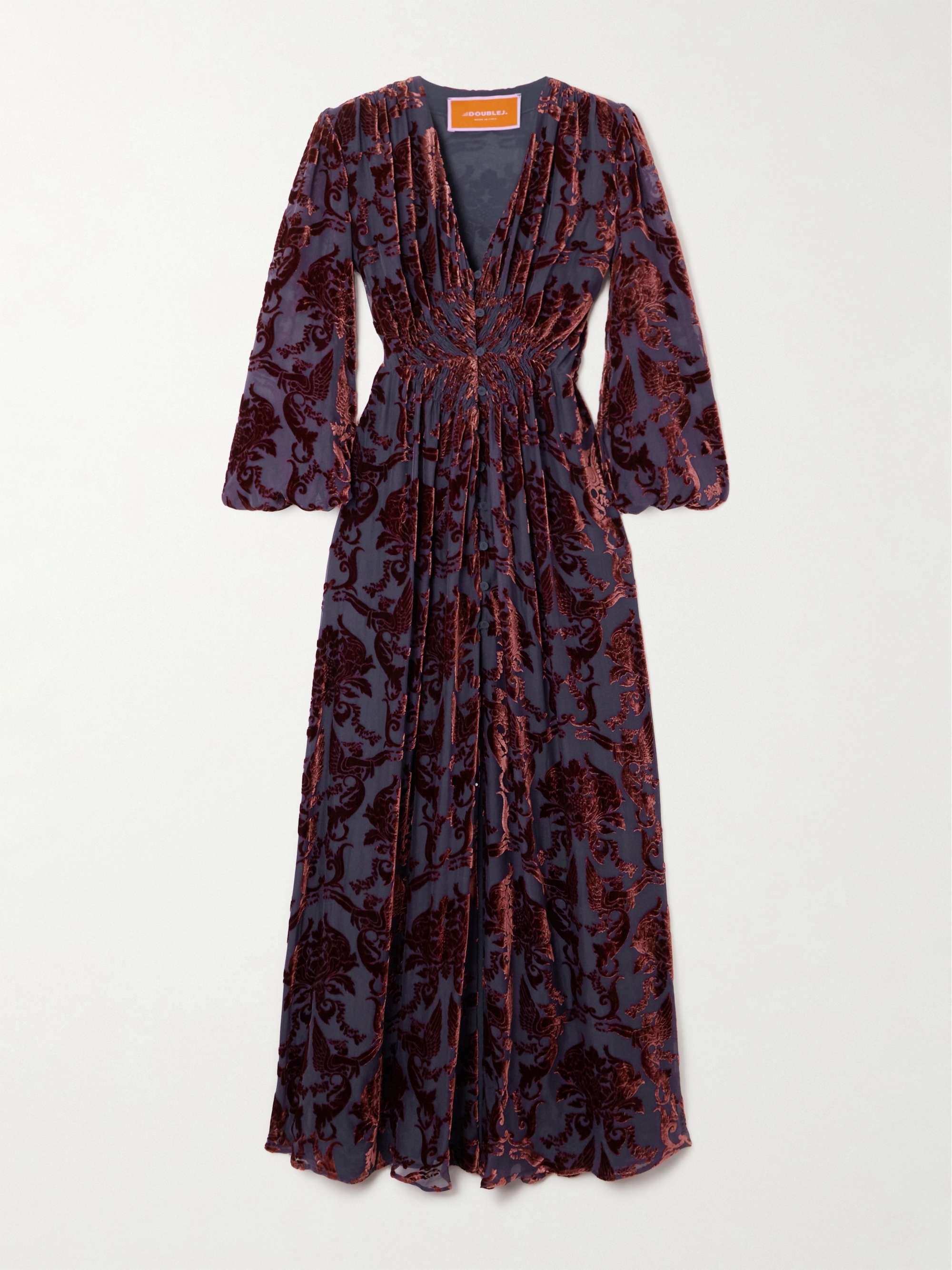 Camerino devoré-velvet maxi dress view