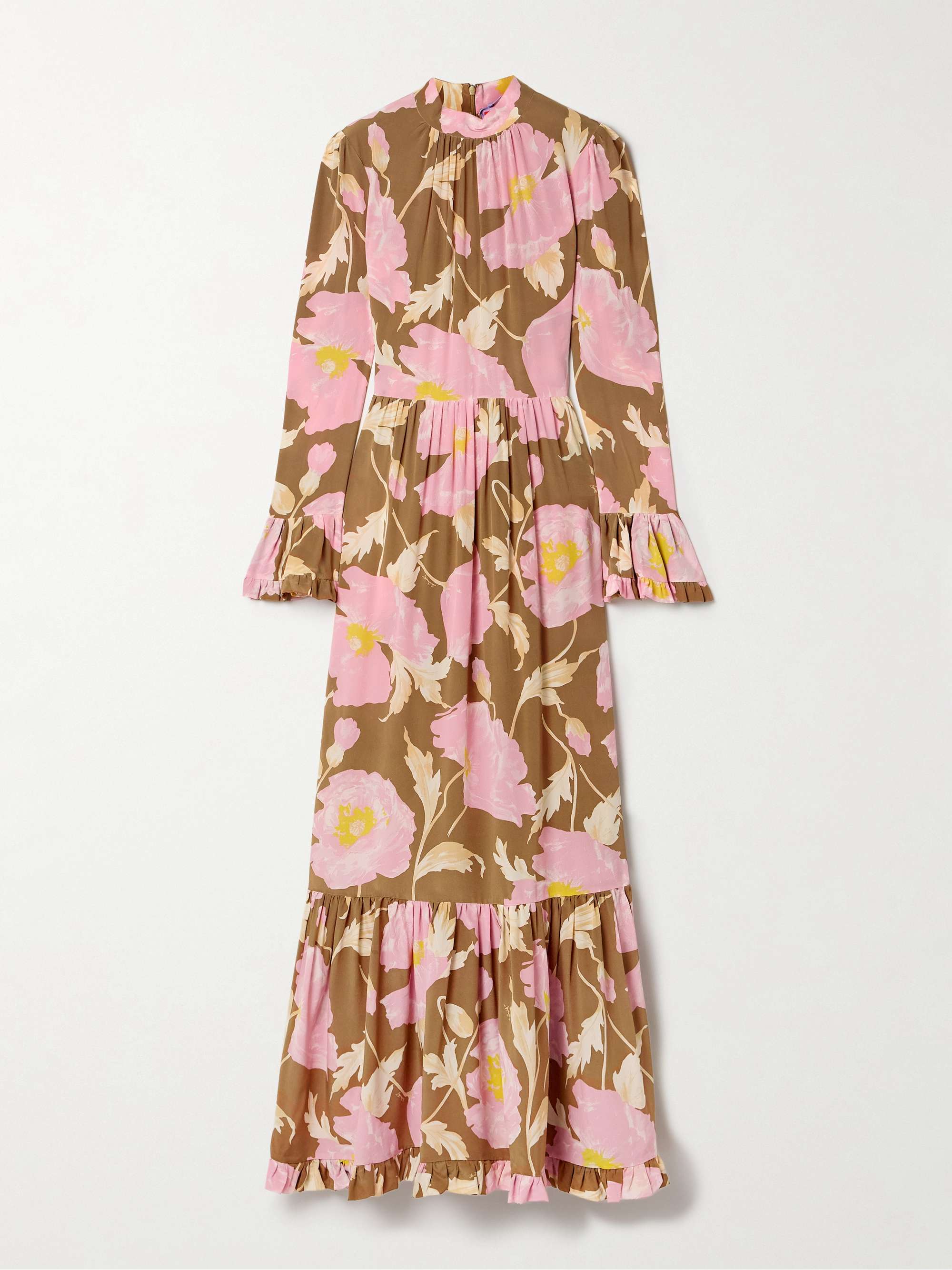 Visconti tiered ruffled floral-print silk crepe de chine maxi dress view