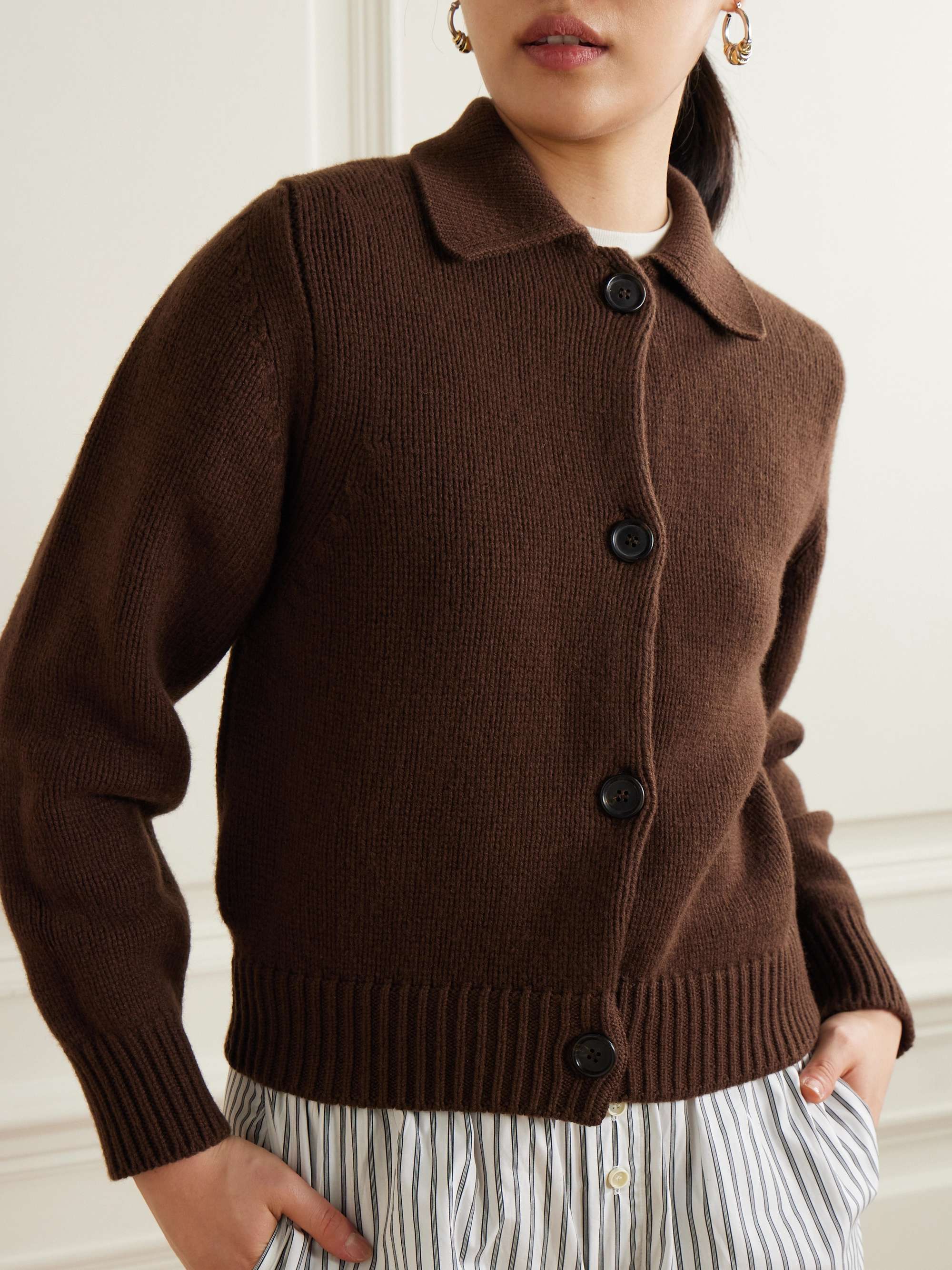 Wool and cashmere-blend cardigan view