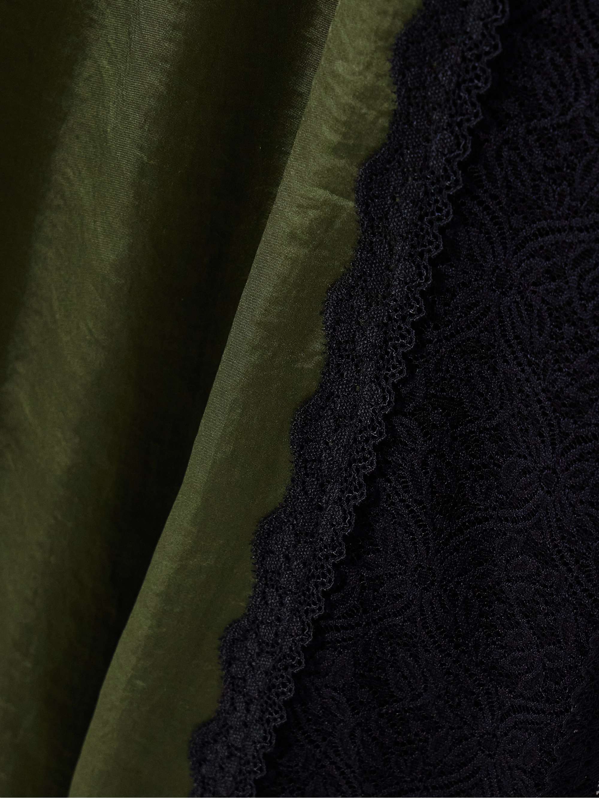 Somaly tie-detailed guipure lace and silk-satin midi dress view